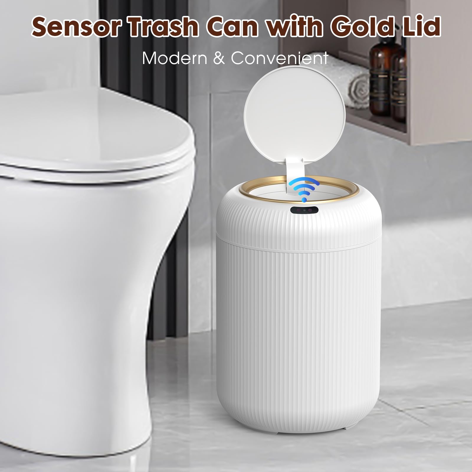 Motion Sensor Trash Can with Lid