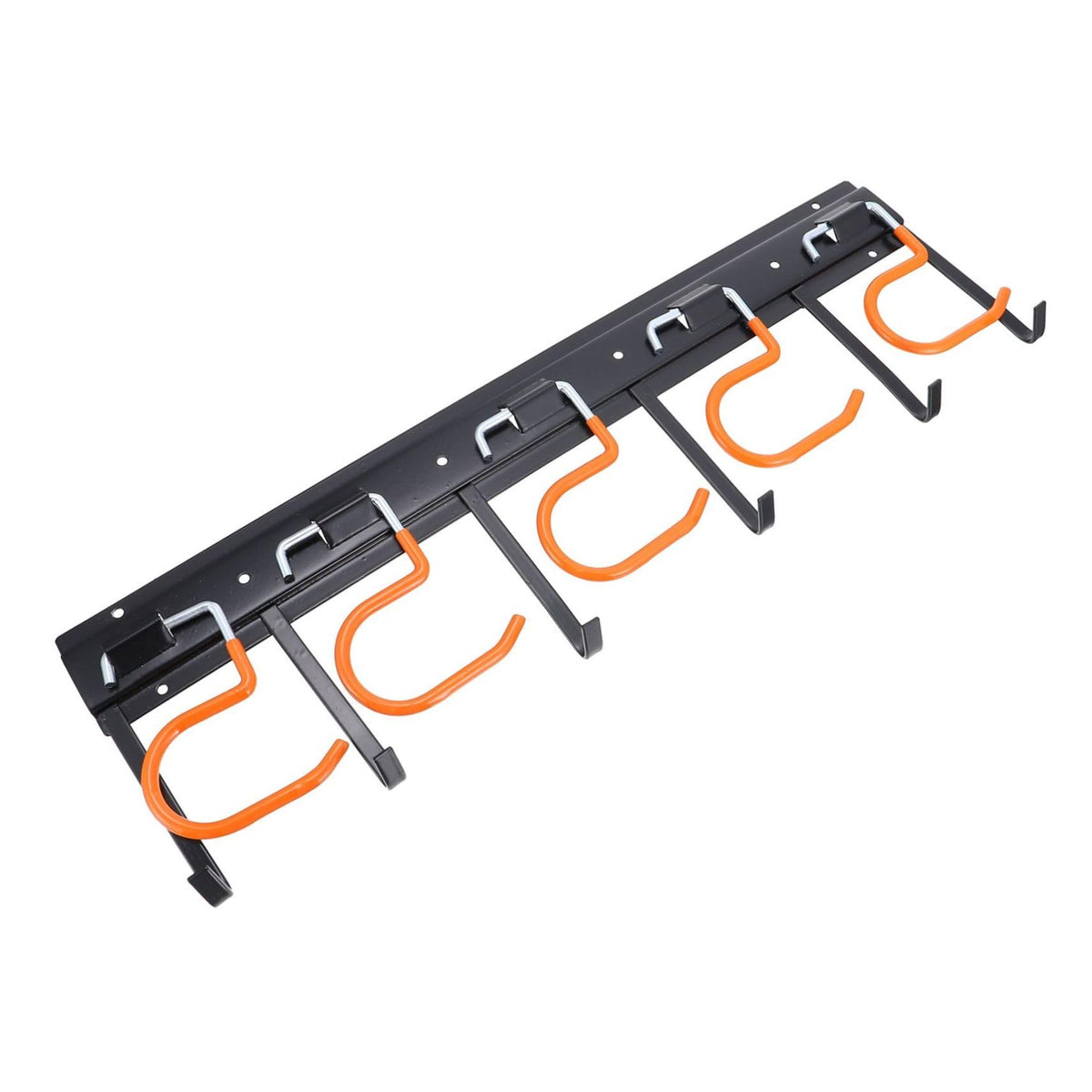 1Set Wall Mount Tool Organizer Broom Holder Garden Tool Hanger with Non Slip Coating Durable and Hooks for Garage and Garden Storage