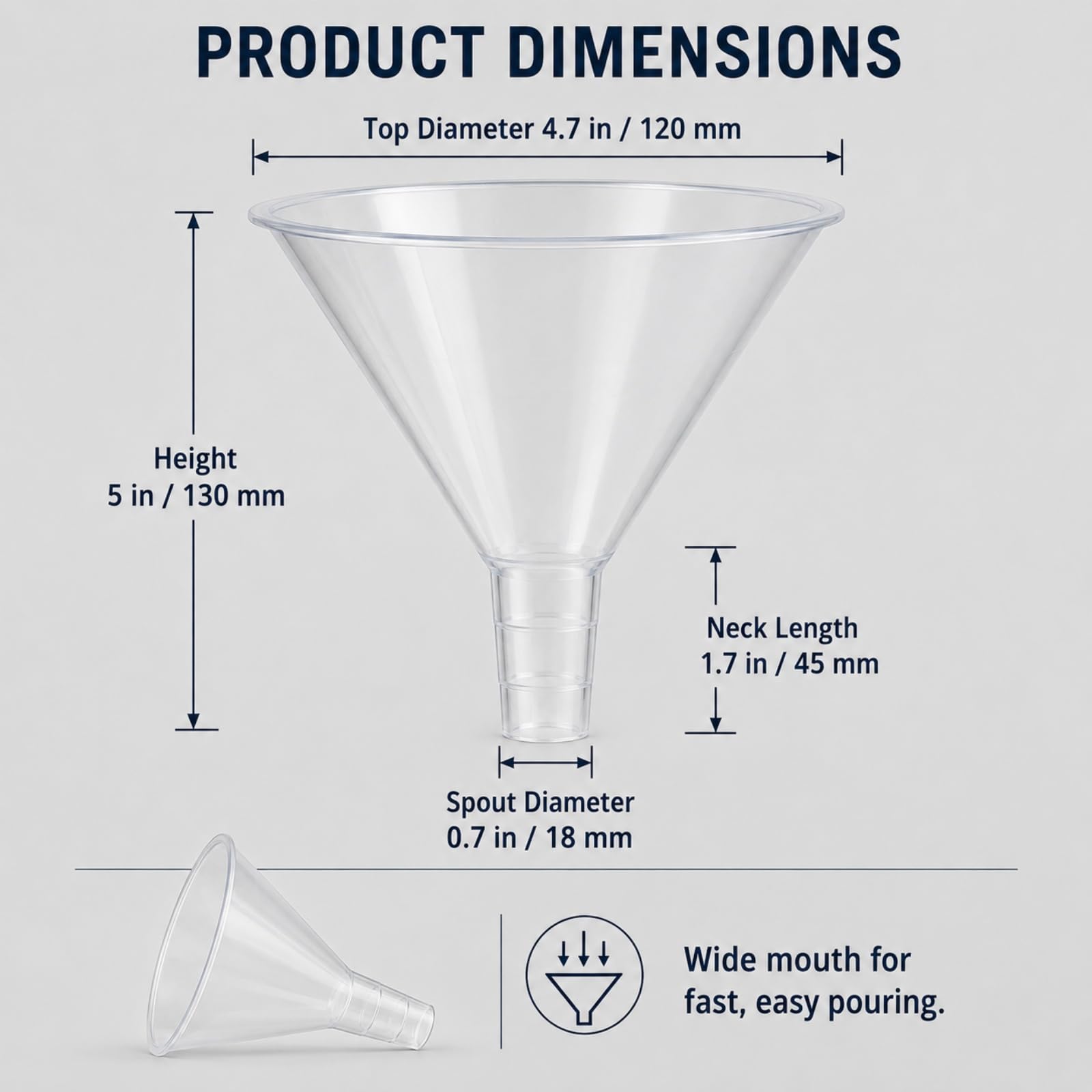 20 PCS Plastic Funnels Set