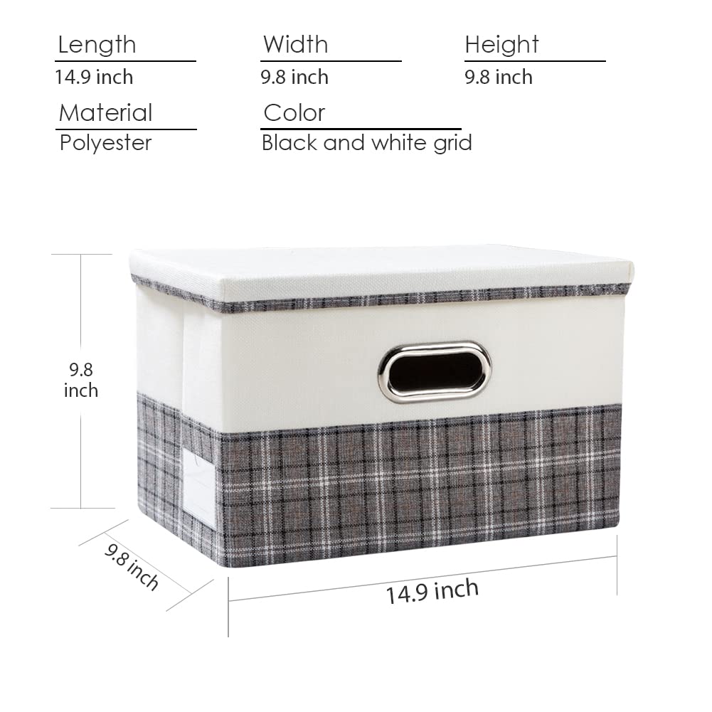 Collapsible Storage Bin with Lid [3 (3 Count)