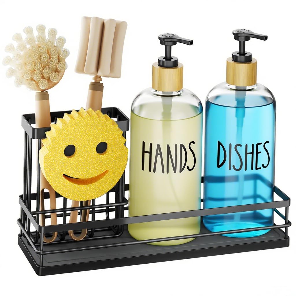 Kitchen Dish Soap Dispenser Set