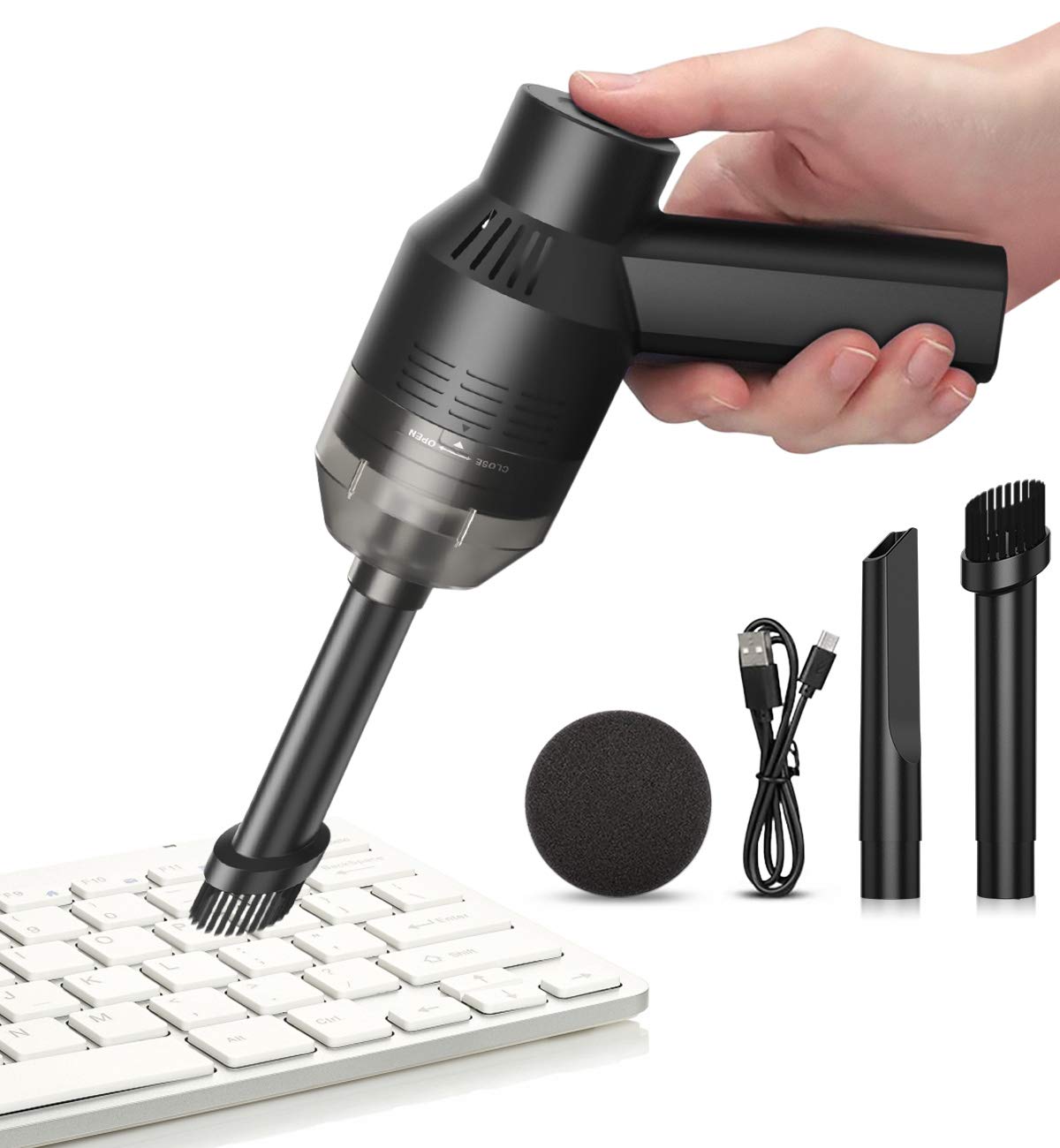 Upgrade] Mini Vacuum Cordless Vacuum Keyboard Cleaner Rechargeable