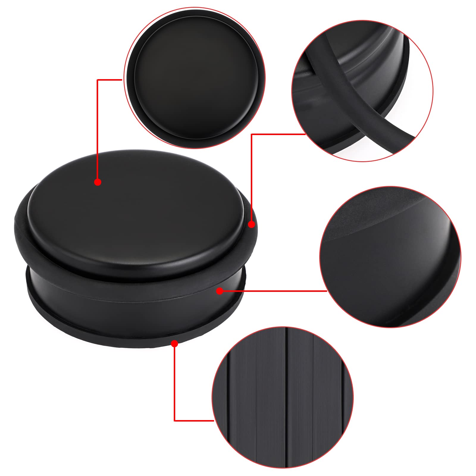 2Pcs Heavy Duty Door Stoppers No Drill (2 Count)
