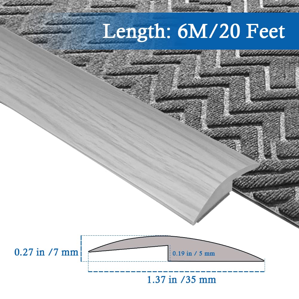 Carpet Transition Strip Self Adhesive Floor Transition Strip (20 Foot)