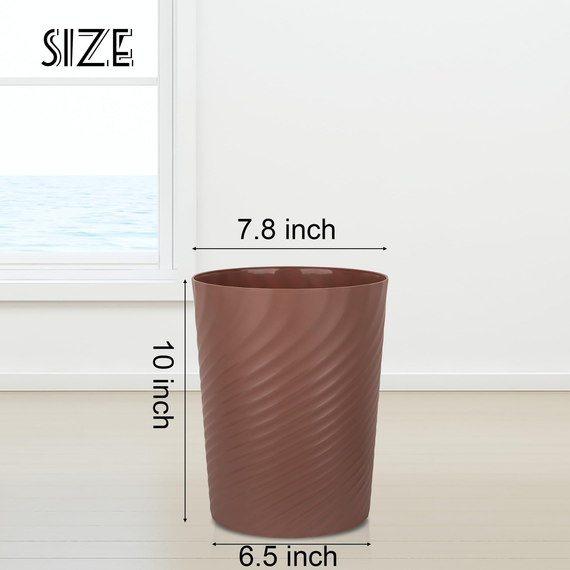 Plastic Small Bathroom Trash Can Wastebasket Garbage Can