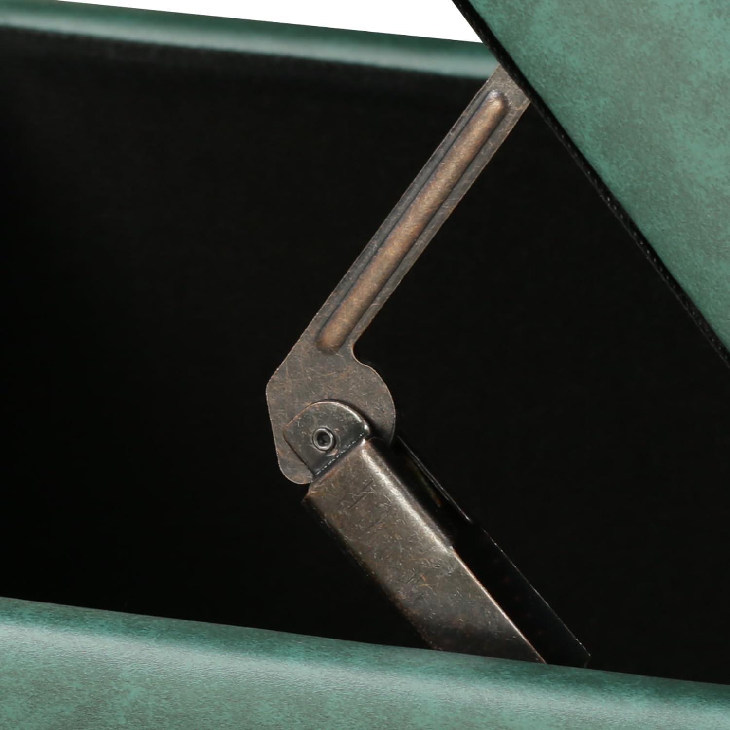 Faux Leather Storage Ottoman