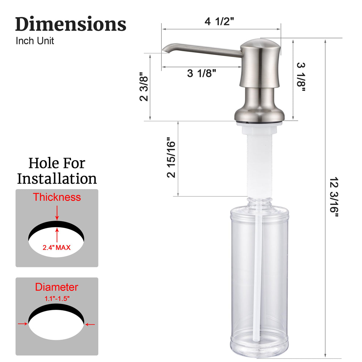 Soap Dispenser for Kitchen Sink