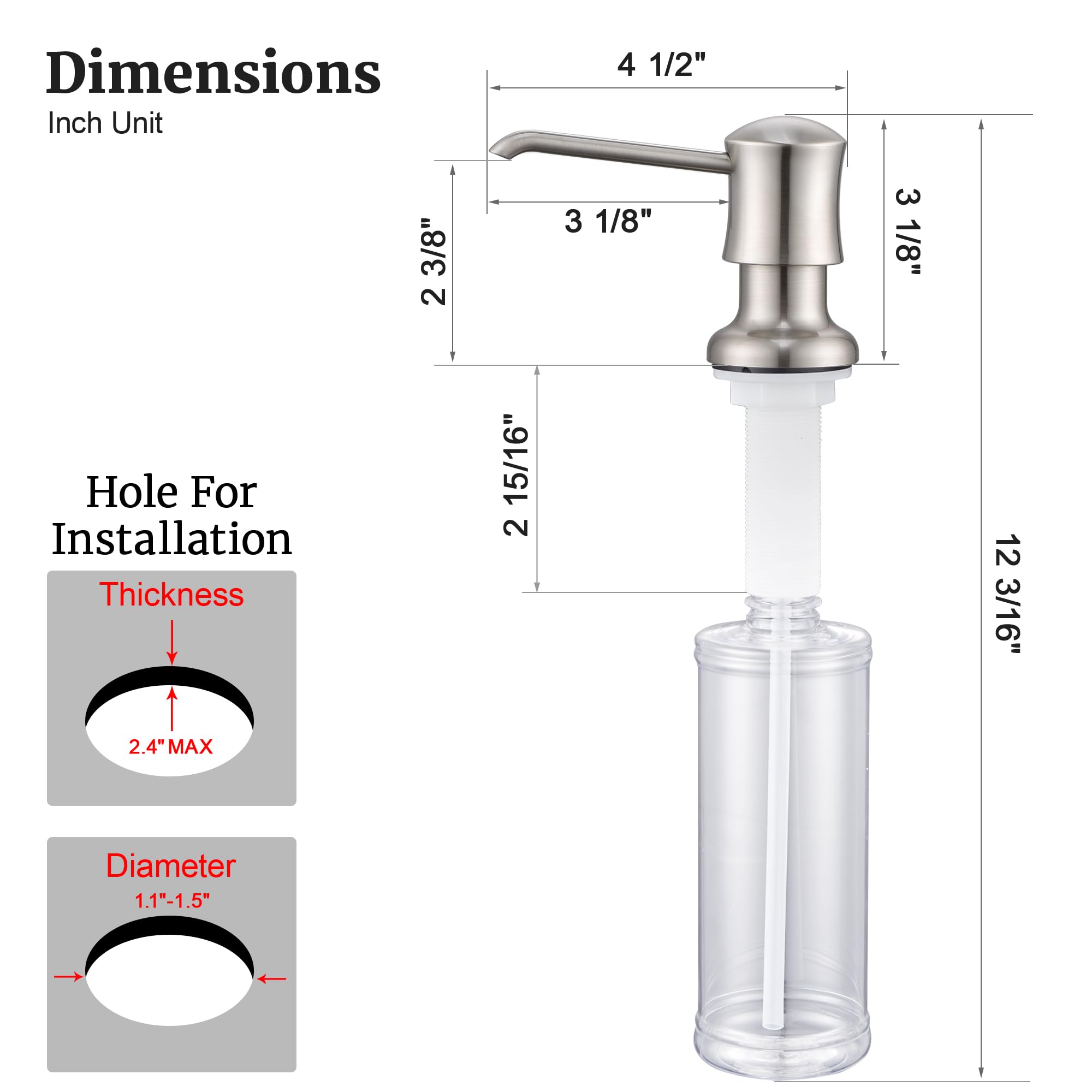 Soap Dispenser for Kitchen Sink