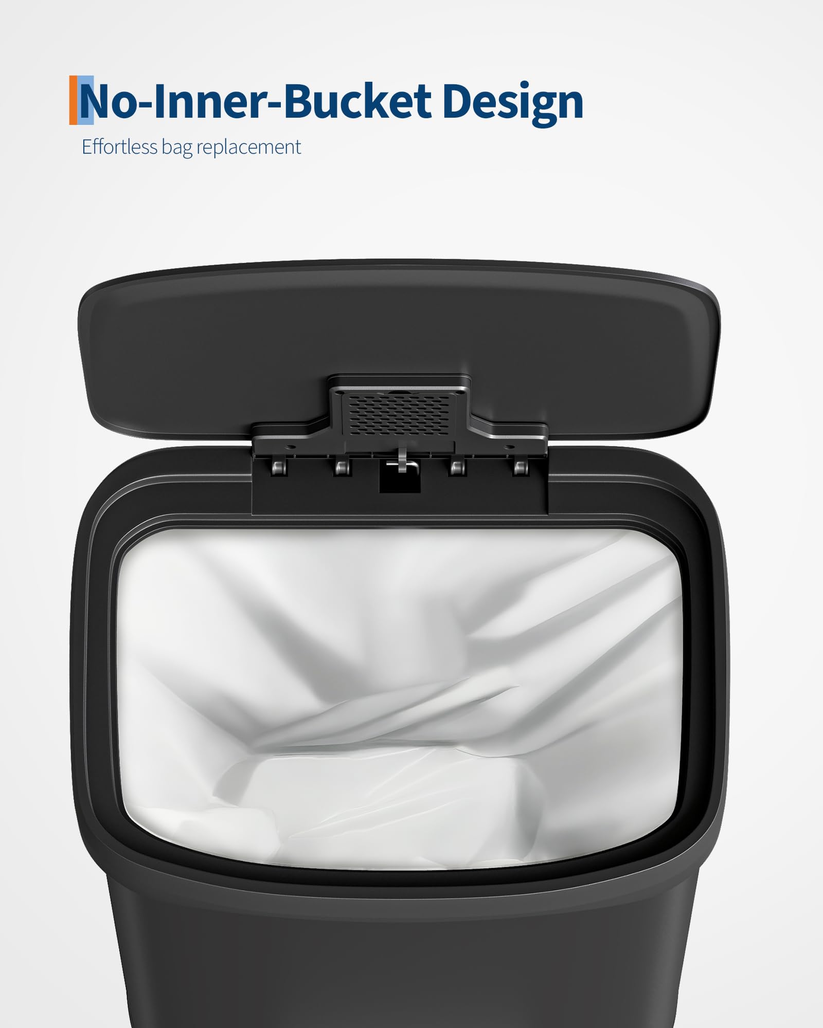 21 gal 80 L Metal Trash Can with Lid
