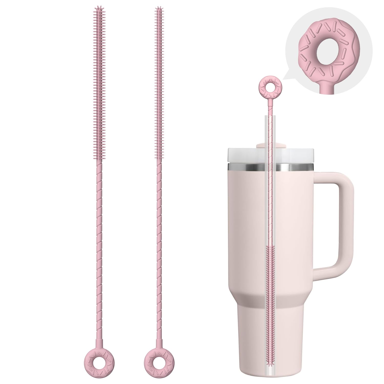 Silicone Straw Cleaner Brush (2 Count)