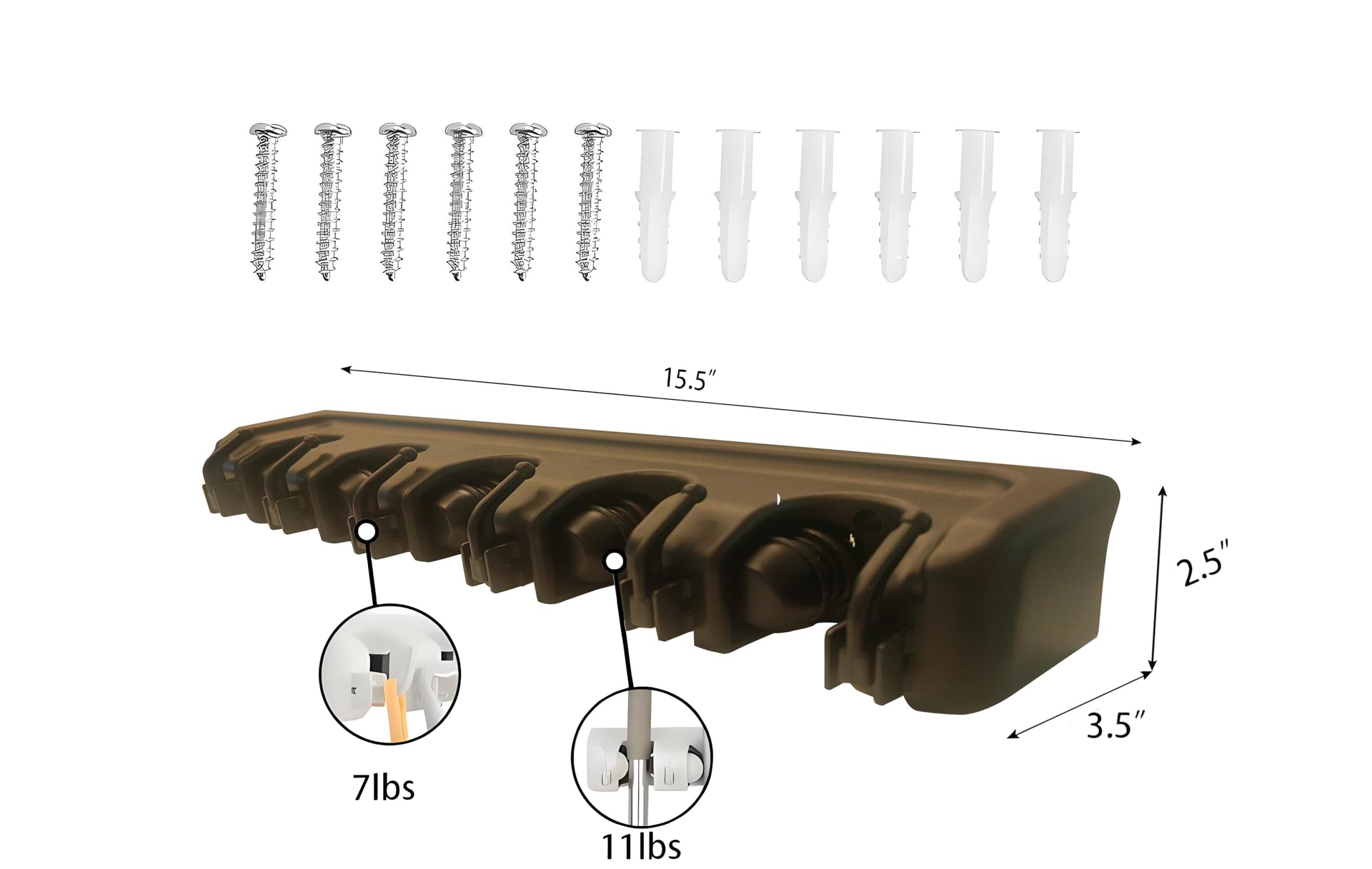 Mop and Broom Holder (5 Count)