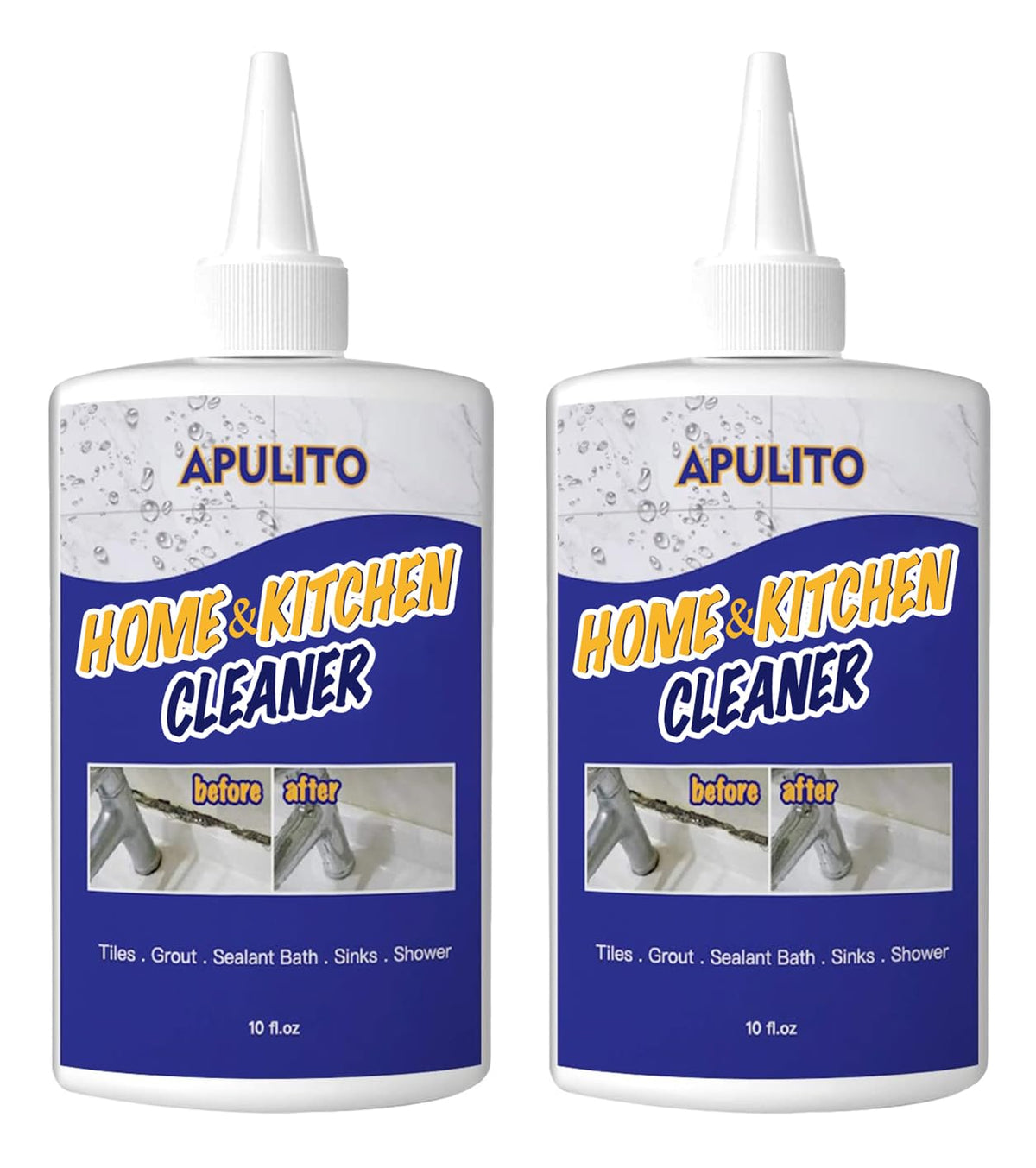 Household cleaner Gel for Bathroom Shower Kitchen Tile Sink Countertop 10 Fl Oz (20 Fl Oz)