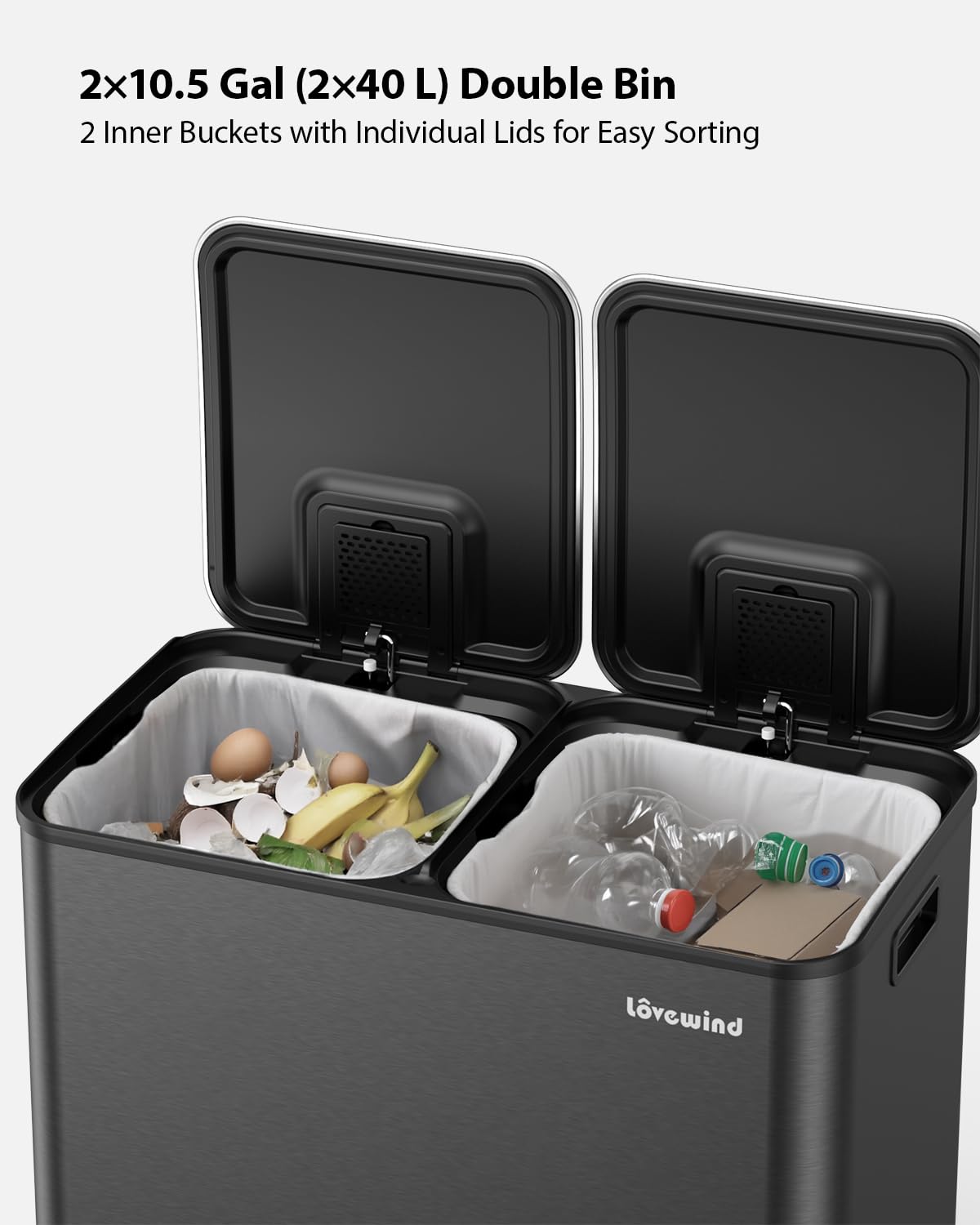 Trash Can 2 x 10.5 Gallon (2 Count)