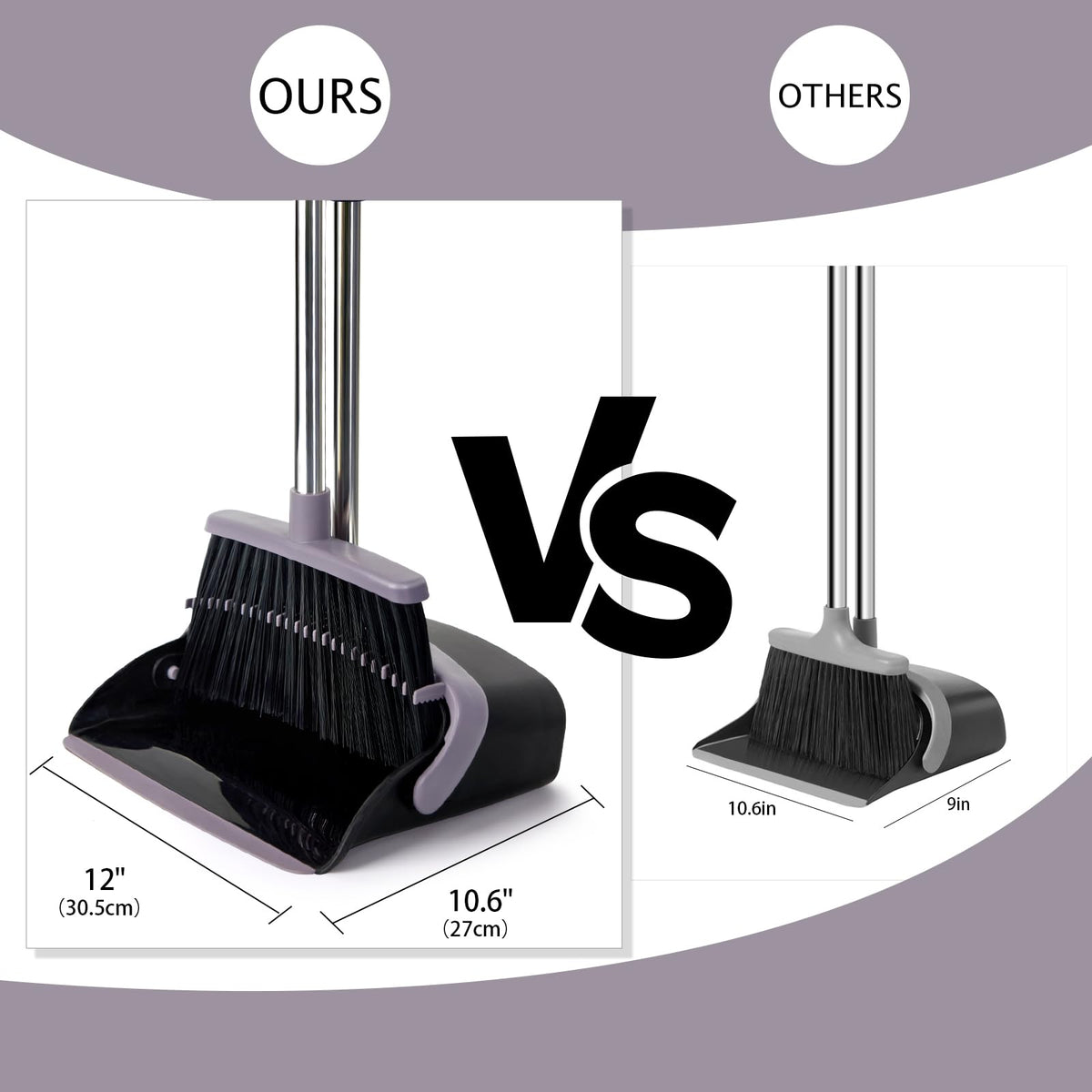 Broom and Dustpan Combo Set
