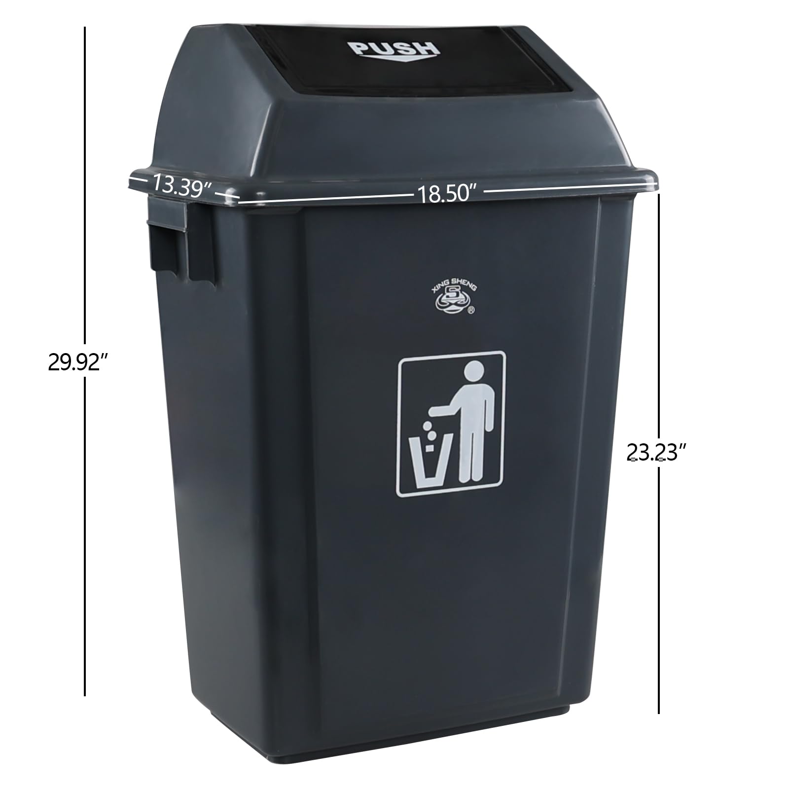 18 Gallon Commercial Trash Can with Lid (4 Count)