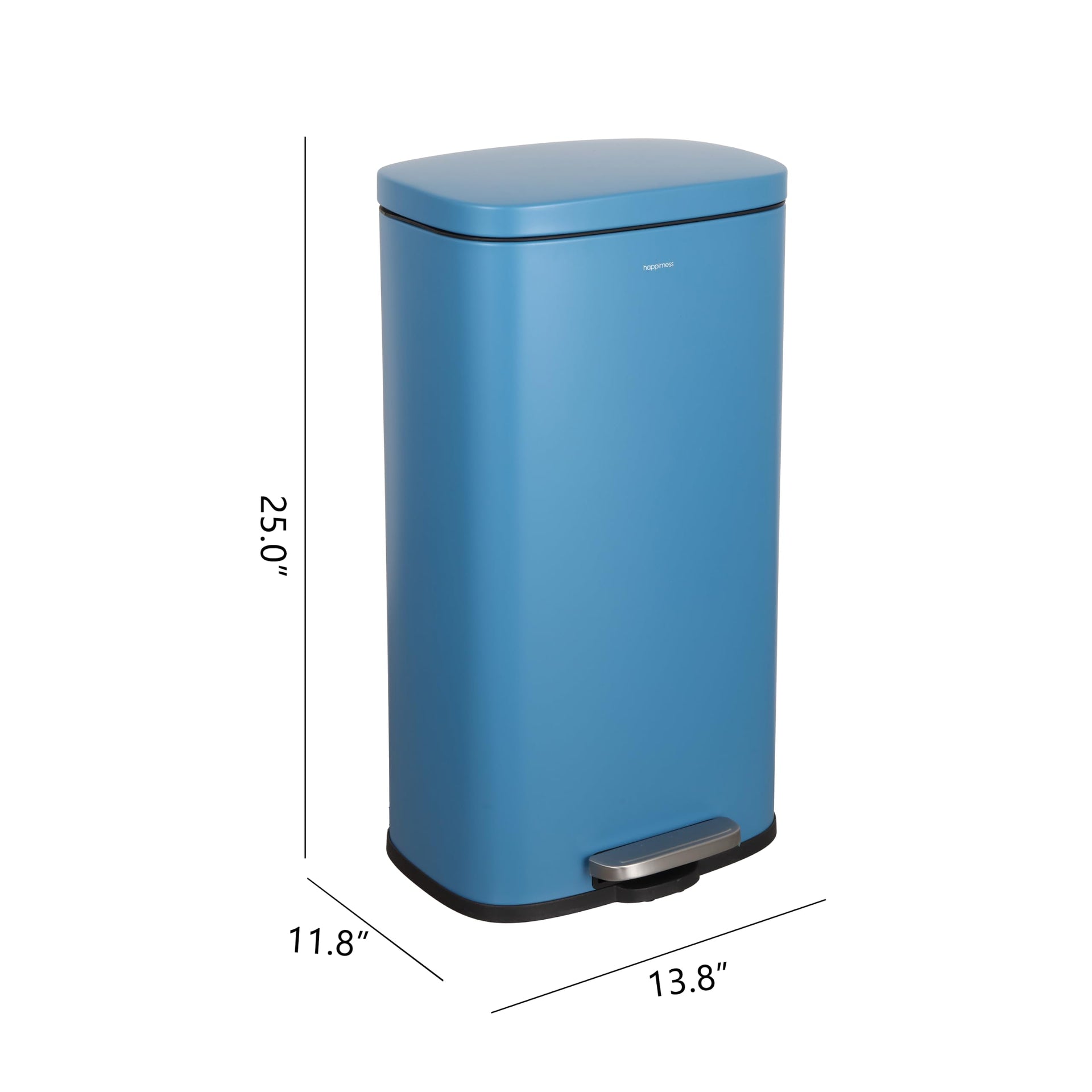 Curtis 8 Gal Step Trash Can Soft Close 25"