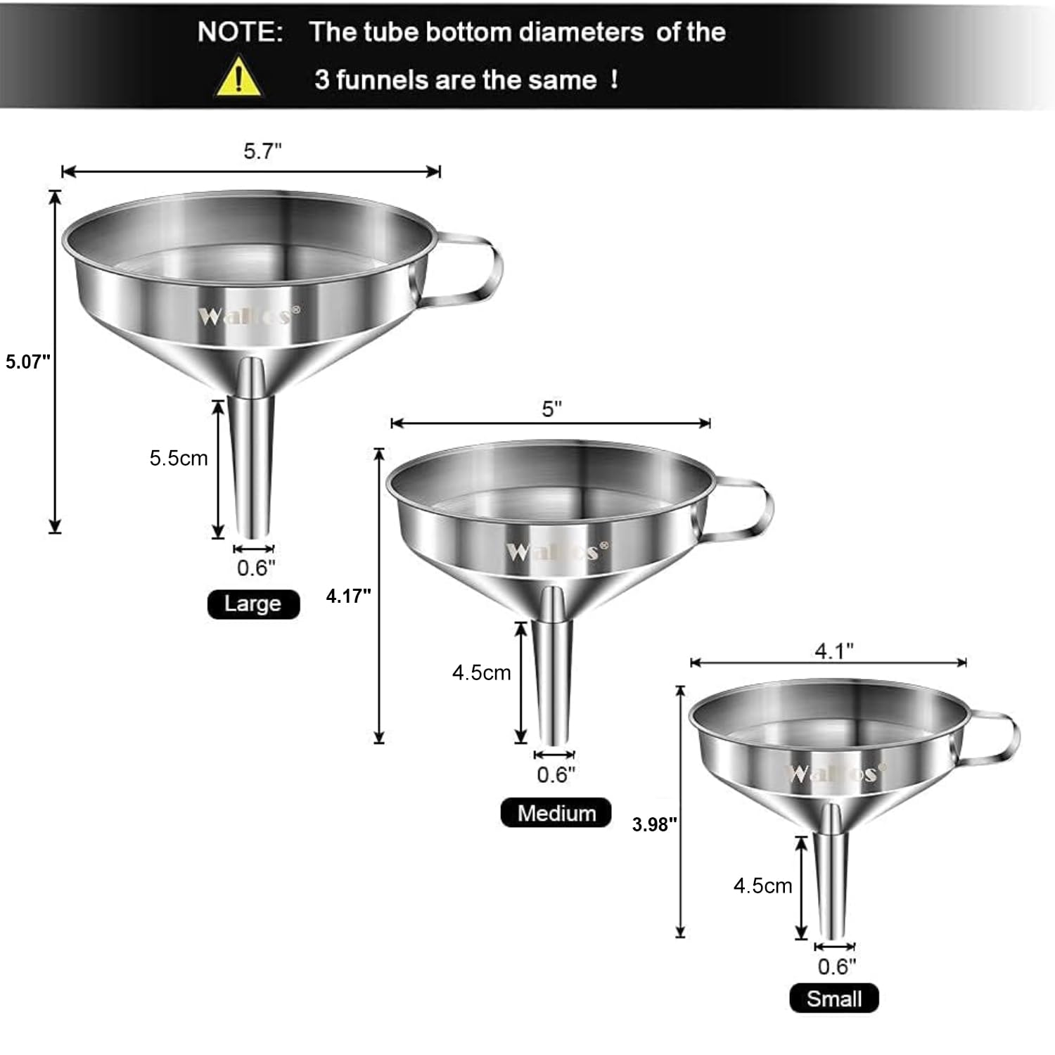 Stainless Steel Funnel (3 Count)