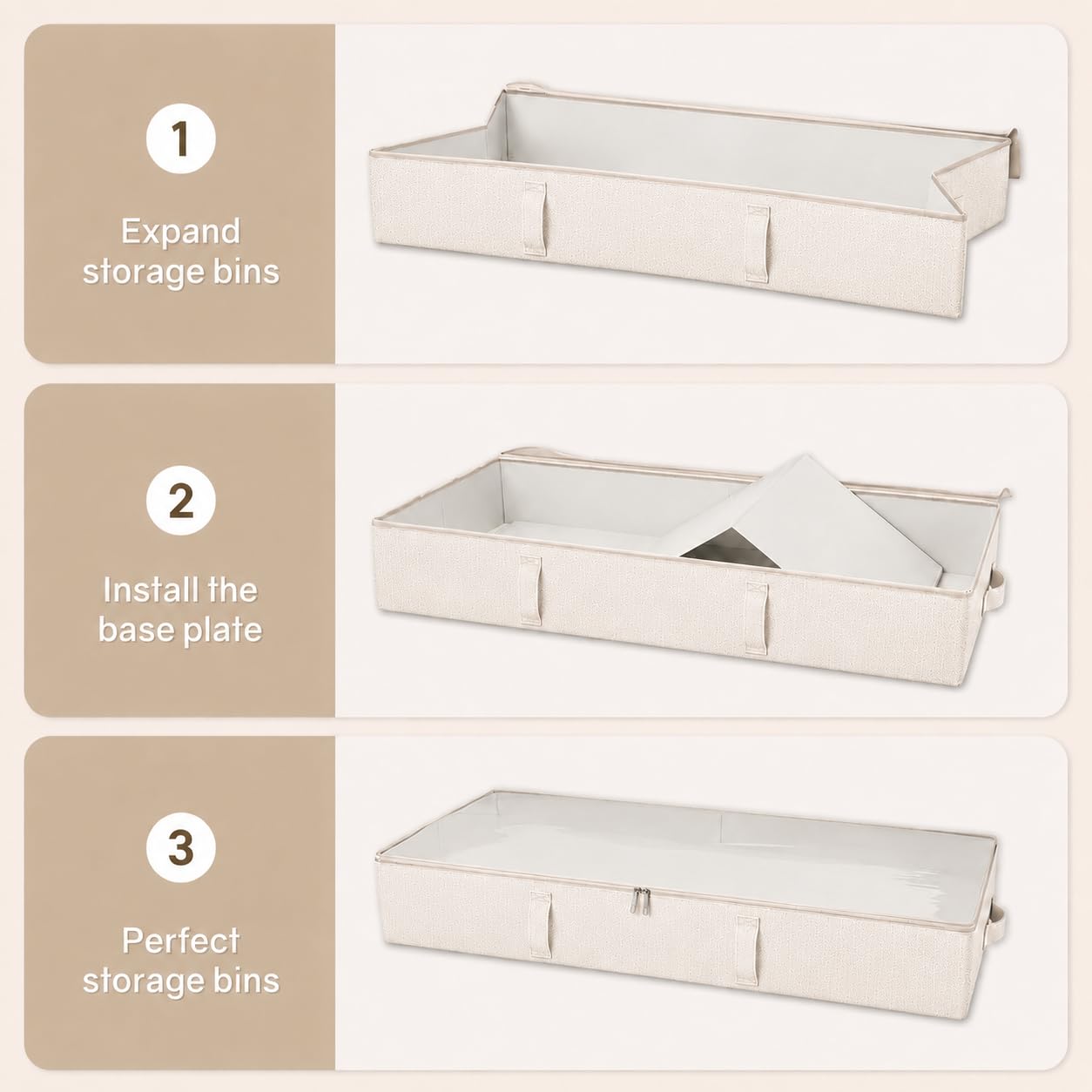 Side Supported Under Bed Storage Containers (2 Count)