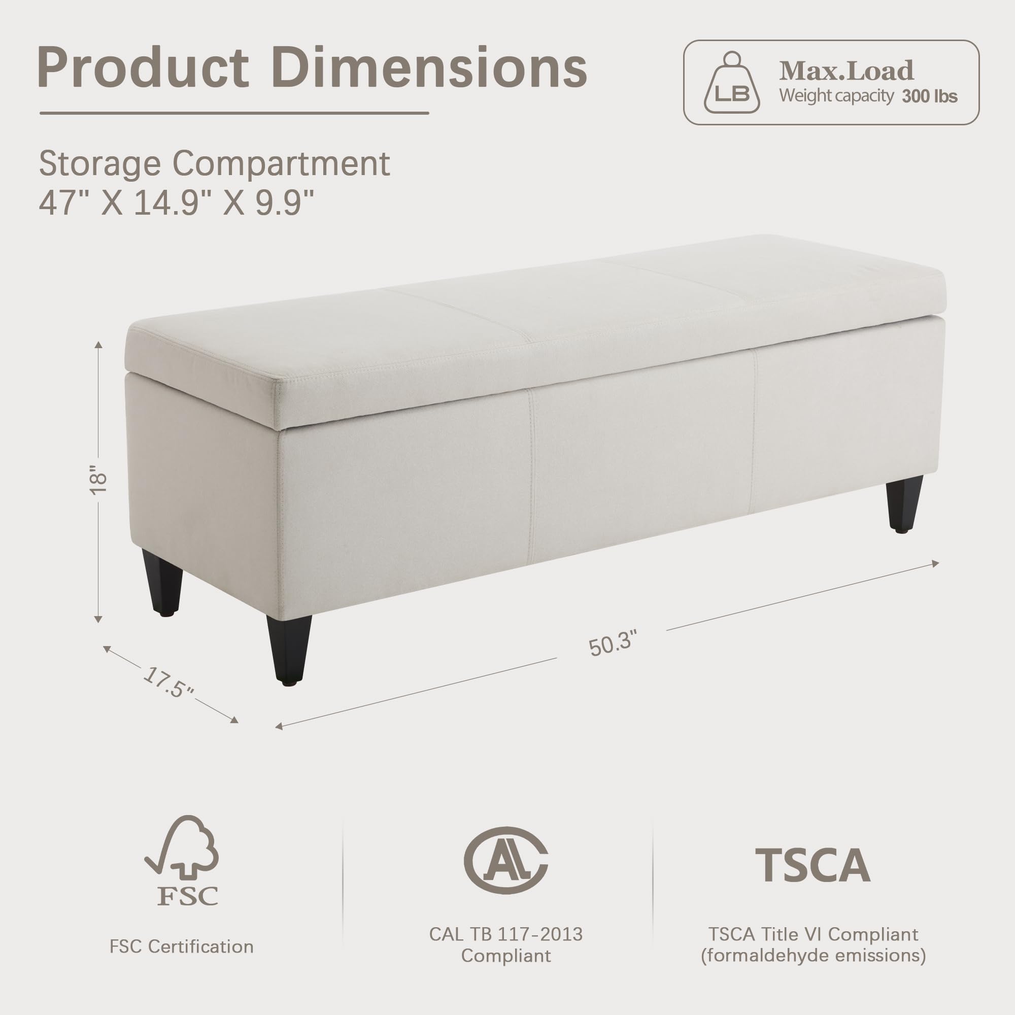 Storage Ottoman Bench