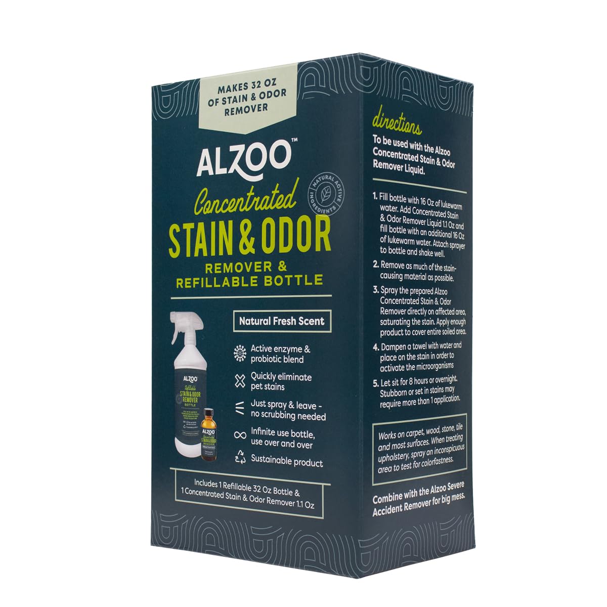 Concentrated Stain & Odor Remover Bundle Bottle Set (32 Fl Oz)