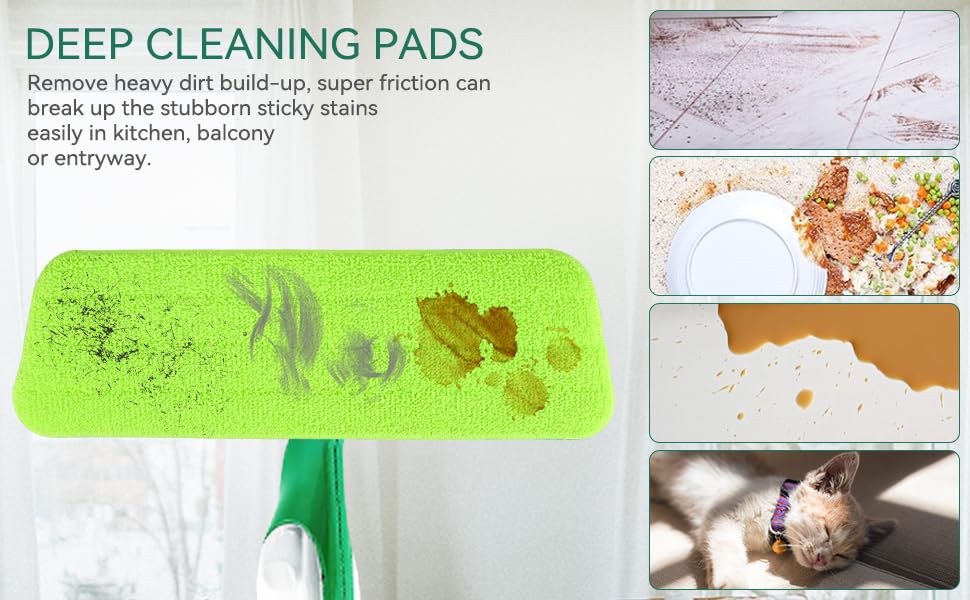 16.5 inch Microfiber Mop Pads for Rubbermaid Reveal Spray Mop and Any 16.5" Flat Mop