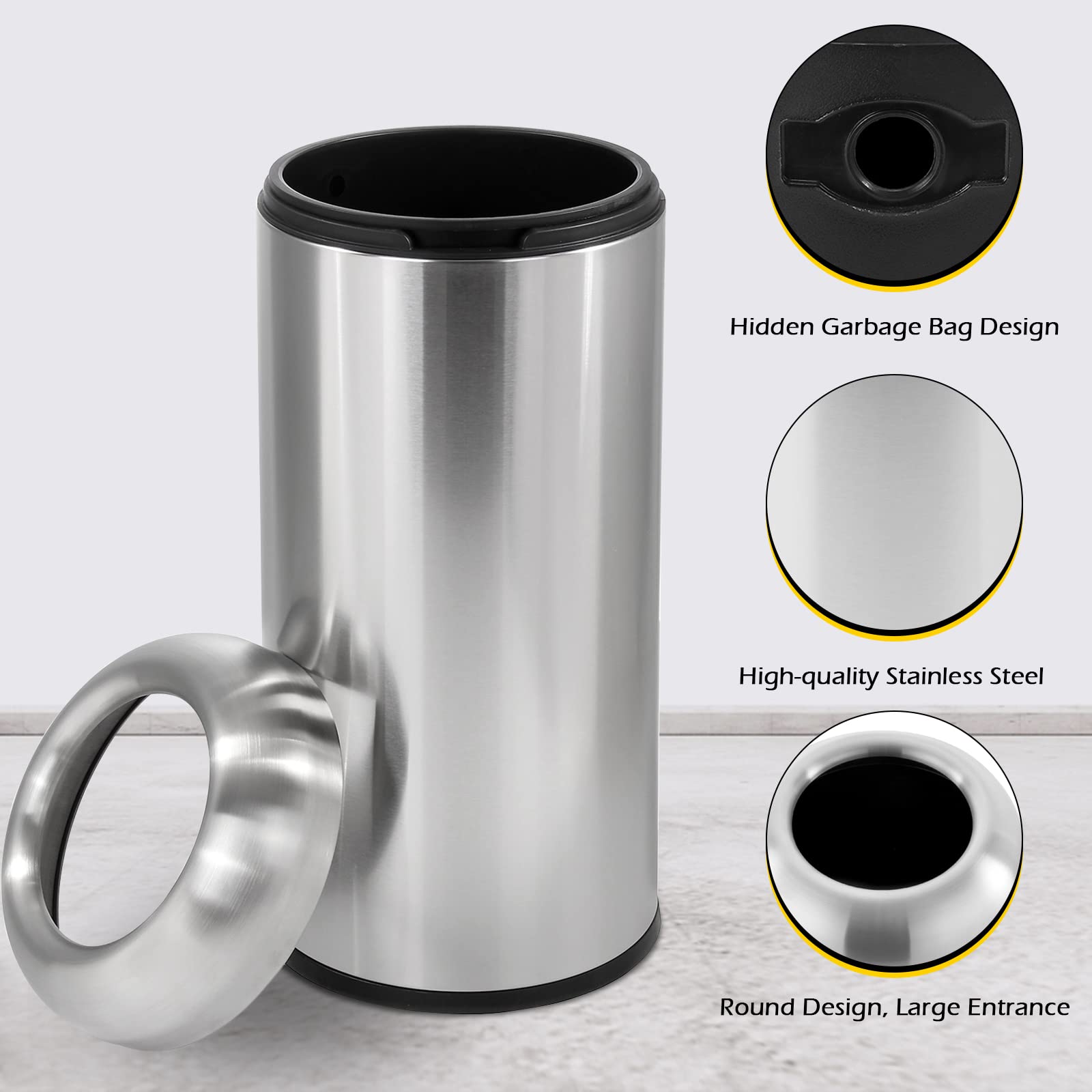 Large Trash Can Open