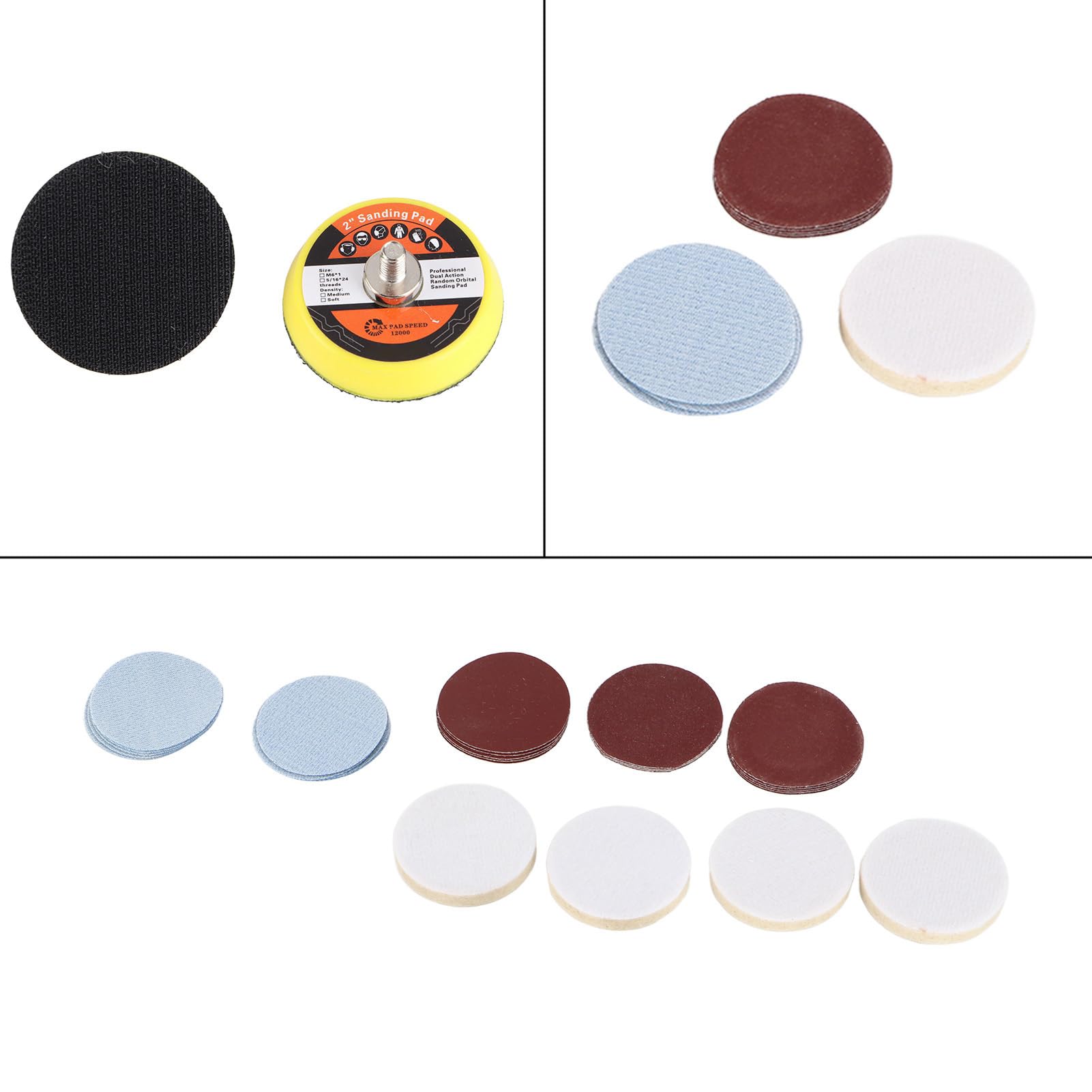 Windshield Scratch Remover Glass Polishing Kit Abrasive Discs Felt Pads for Auto Windshield Repair