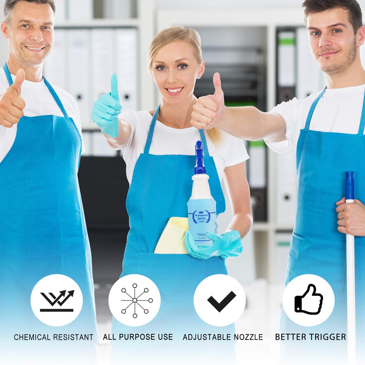 Plastic Spray Bottles 3 Pack (3 Count)