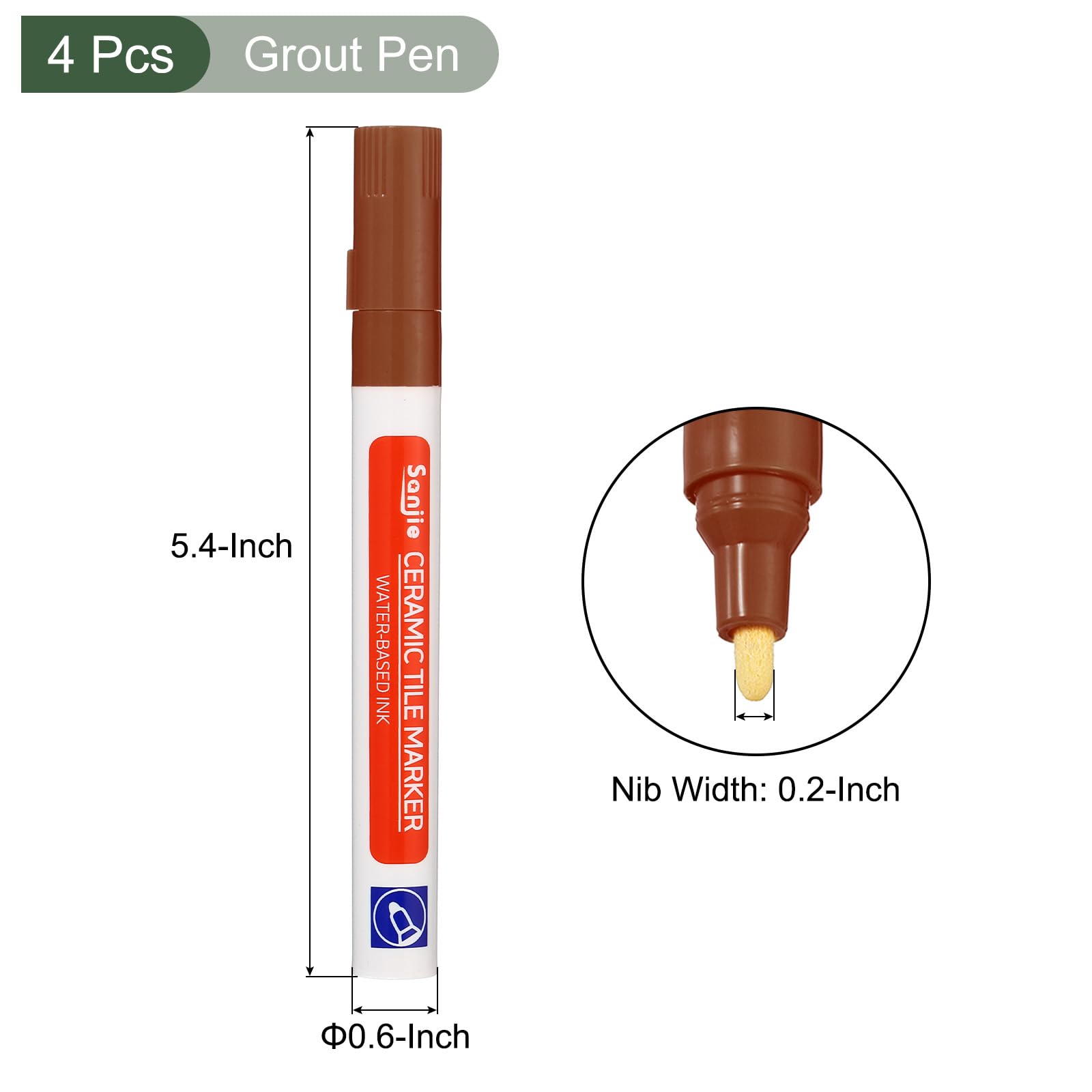 4 Pcs Grout Paint Pen