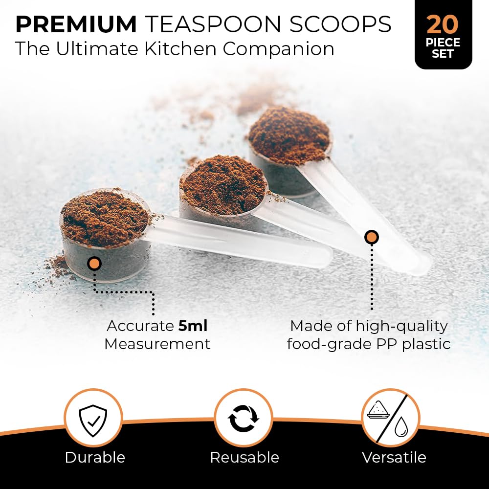 20 Pack Teaspoon Measuring Spoons