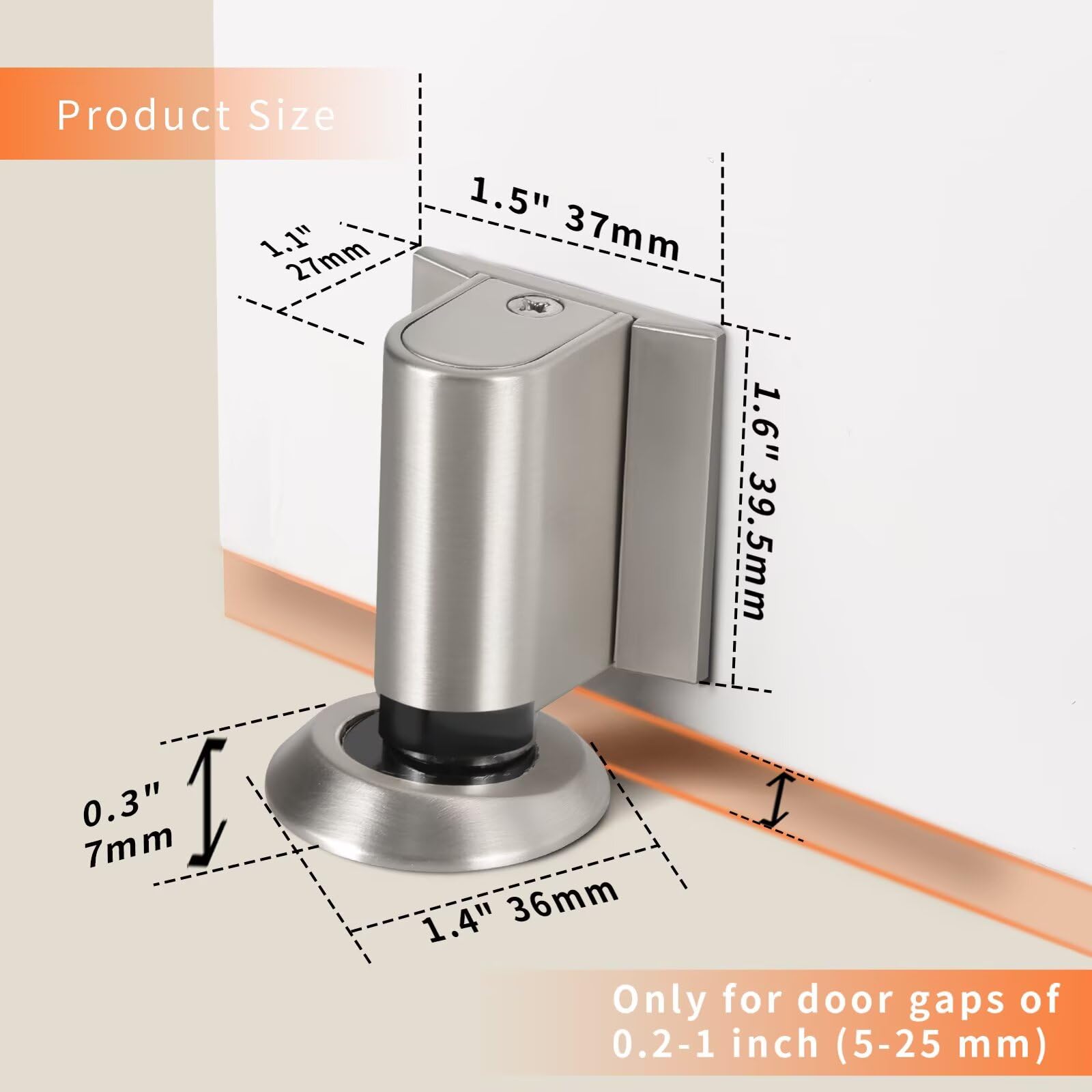 Magnetic Door Stoppers for Bottom of Door (2 Count)