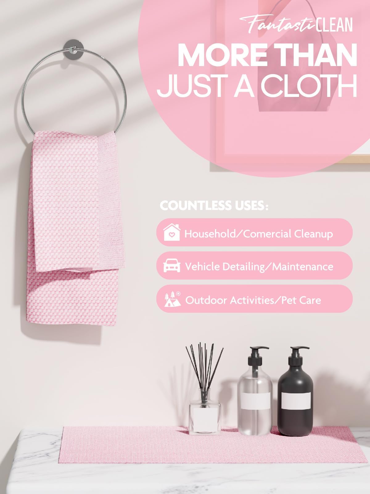 Microfiber Cleaning Cloth Roll (36 Count)
