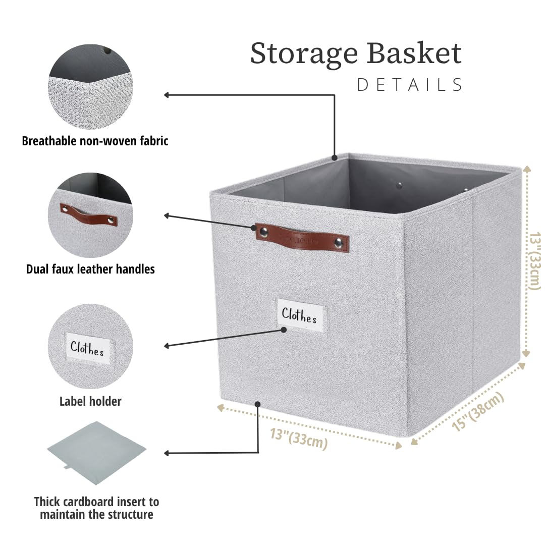 Storage Bins Storage Baskets for Shelves (4 Count)