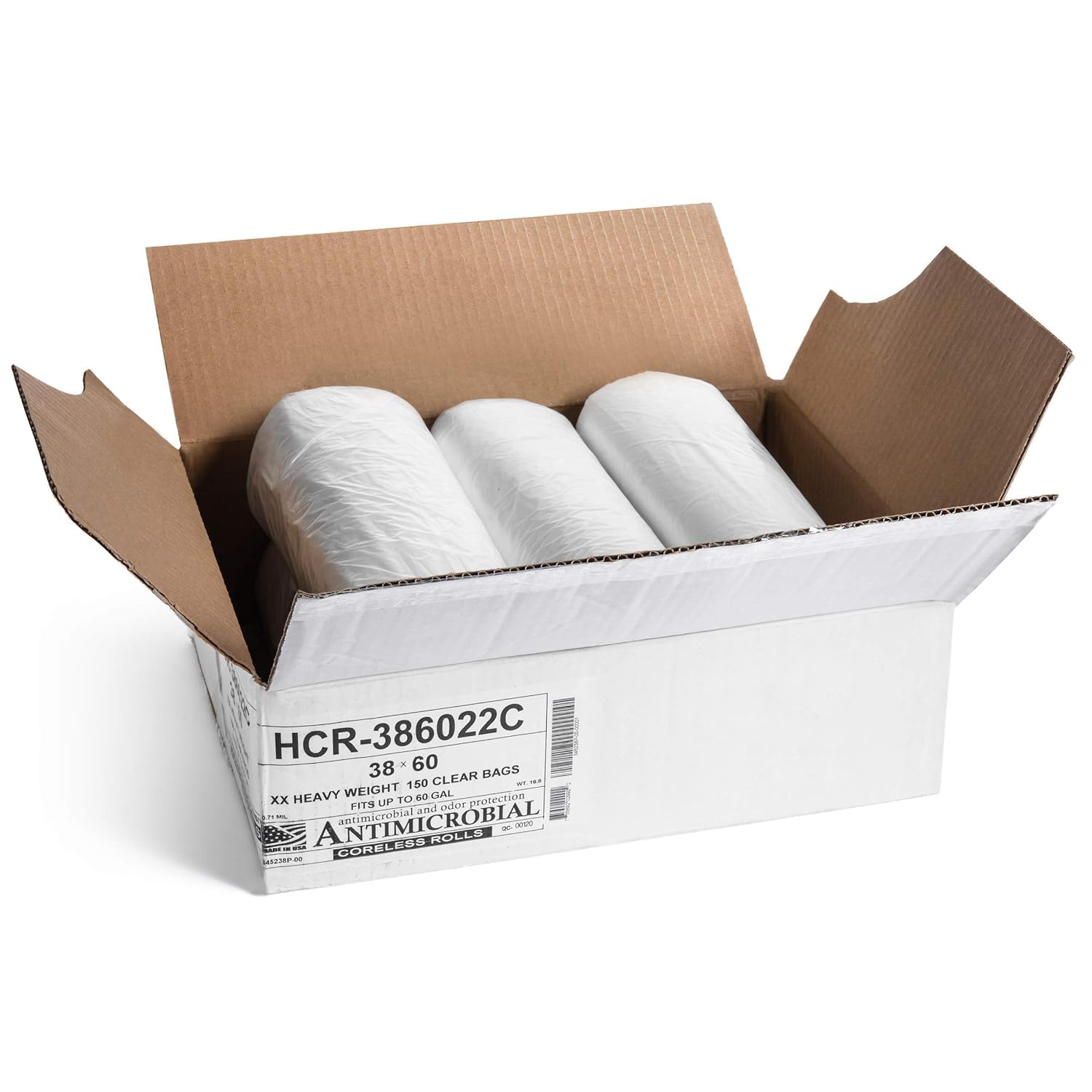 55 60 Gallon Clear Trash Bags (150 Count)