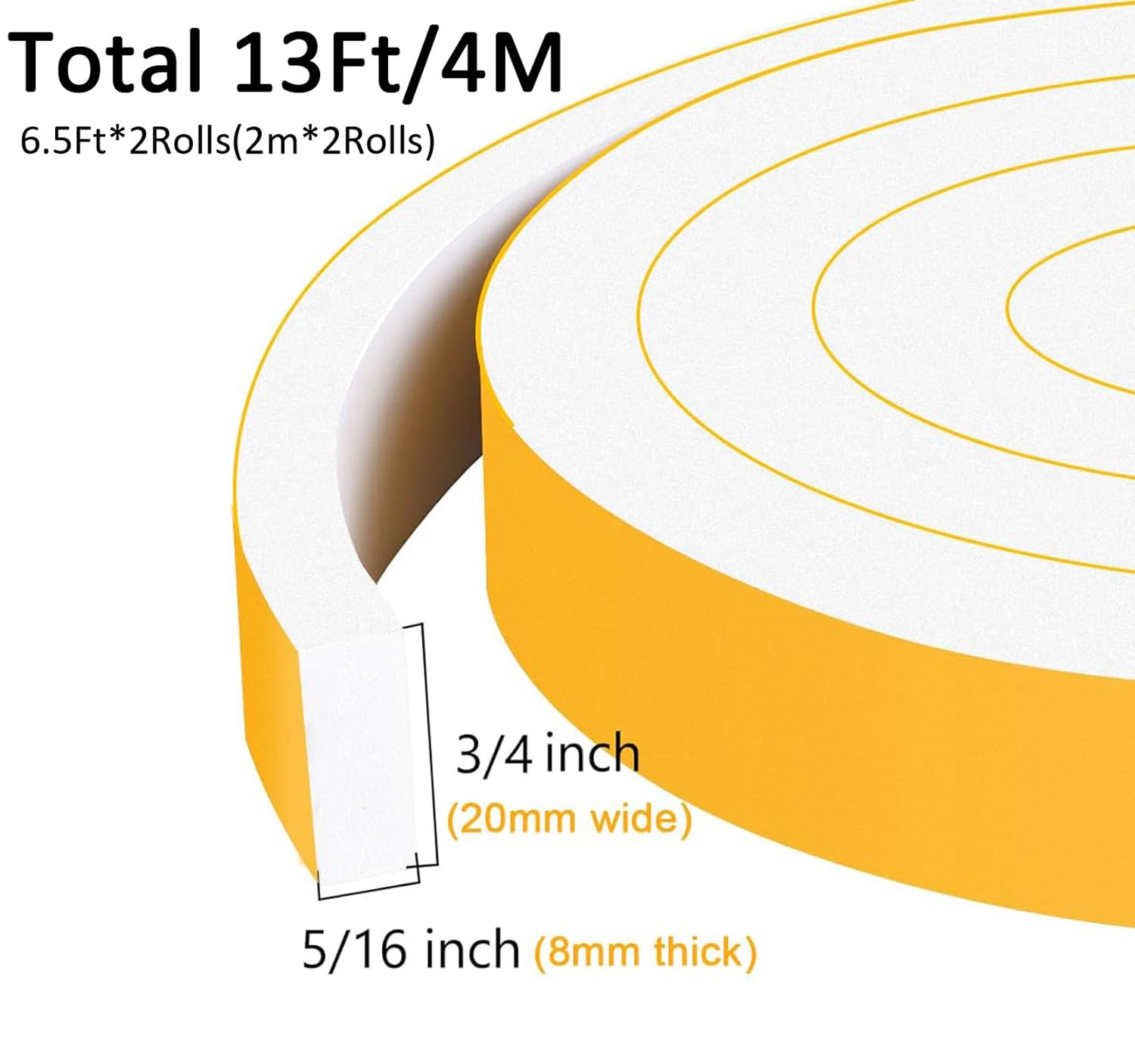 Strong Adhesive Weather Stripping for Doors & Windows (13 Foot)