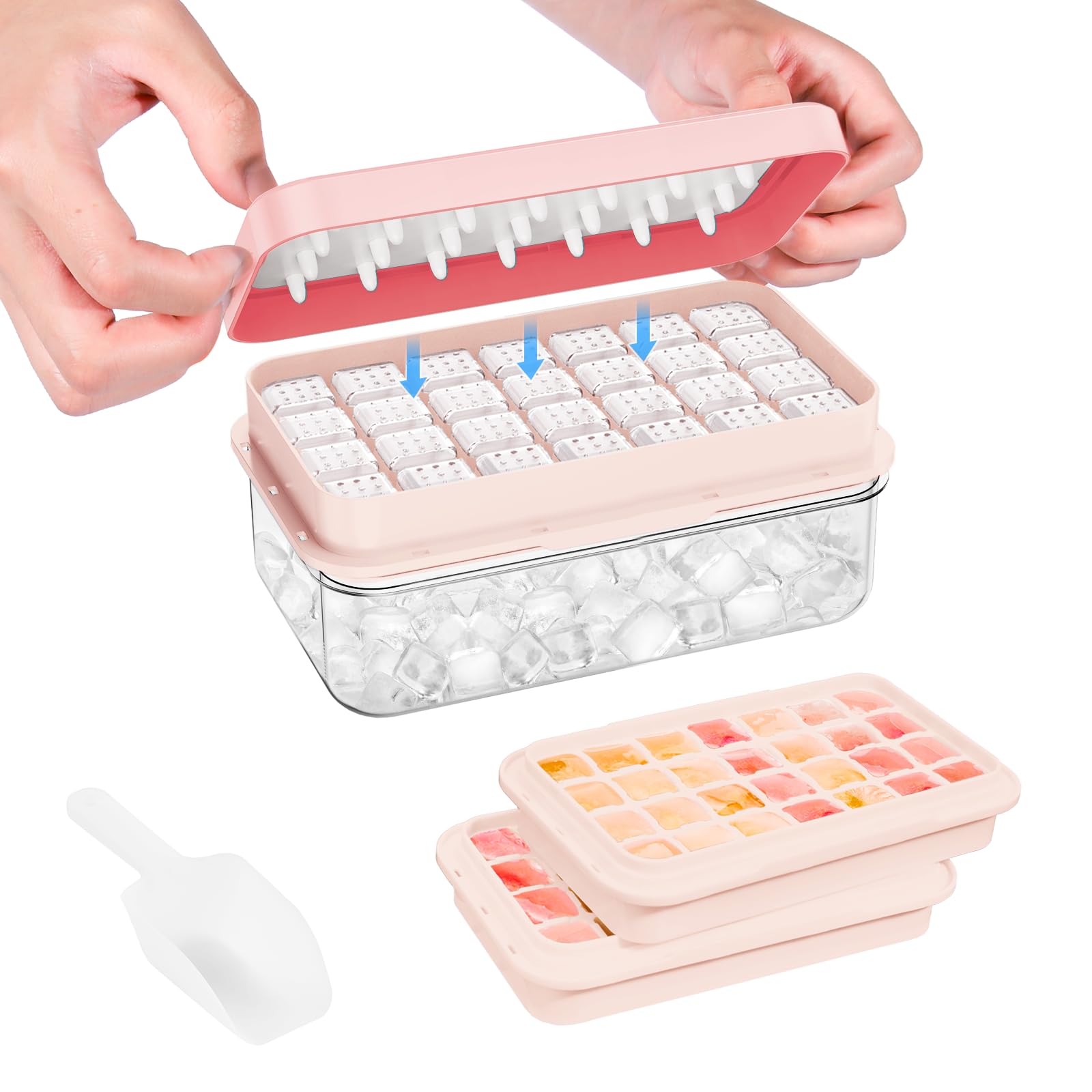 Ice Cube Tray with Lid and Bin