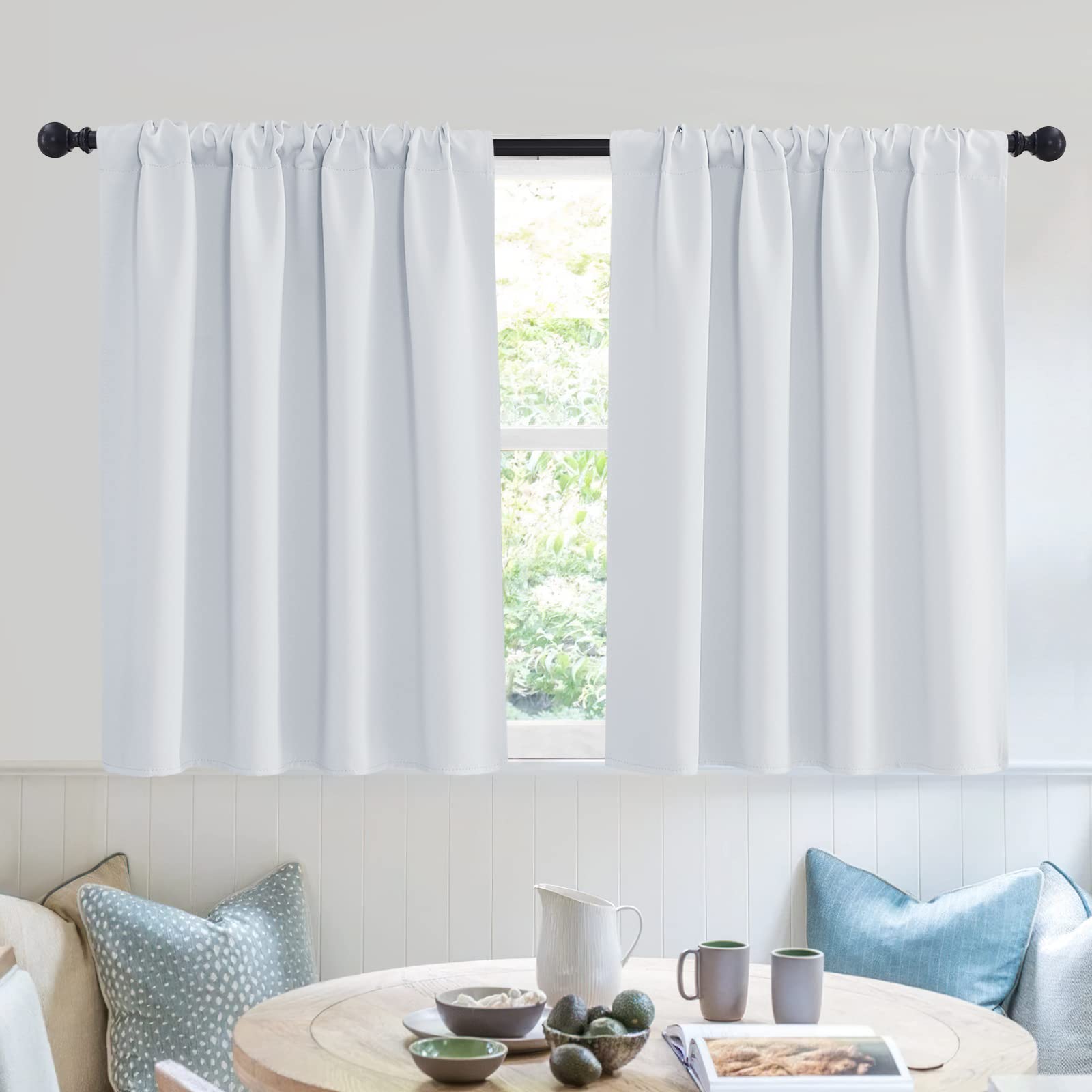 Curtains for Bedroom Living Room Nursery Office 63 inches Long (2 Count)