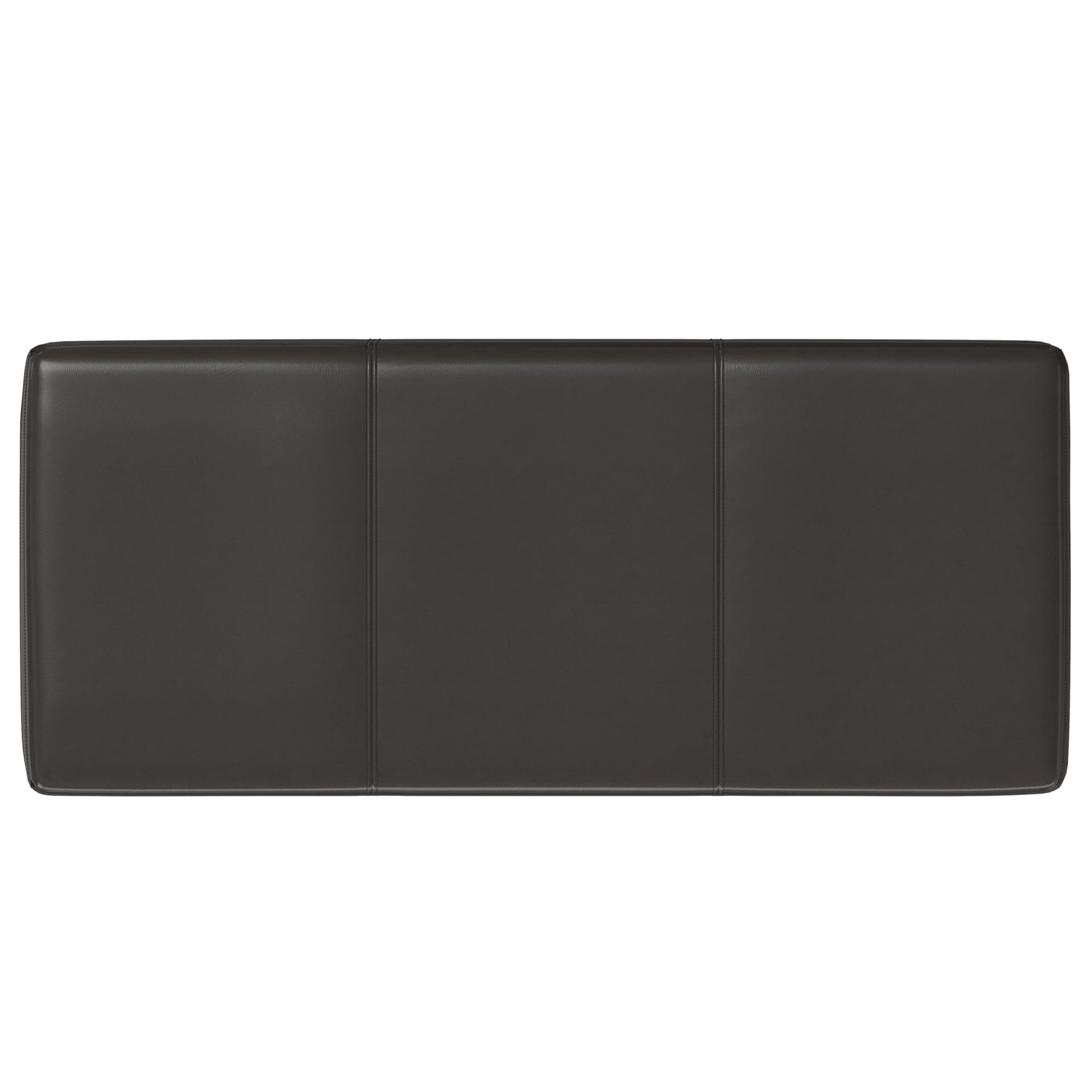 Avalon 44" Wide Vegan Leather Storage Ottoman in Tanners Brown