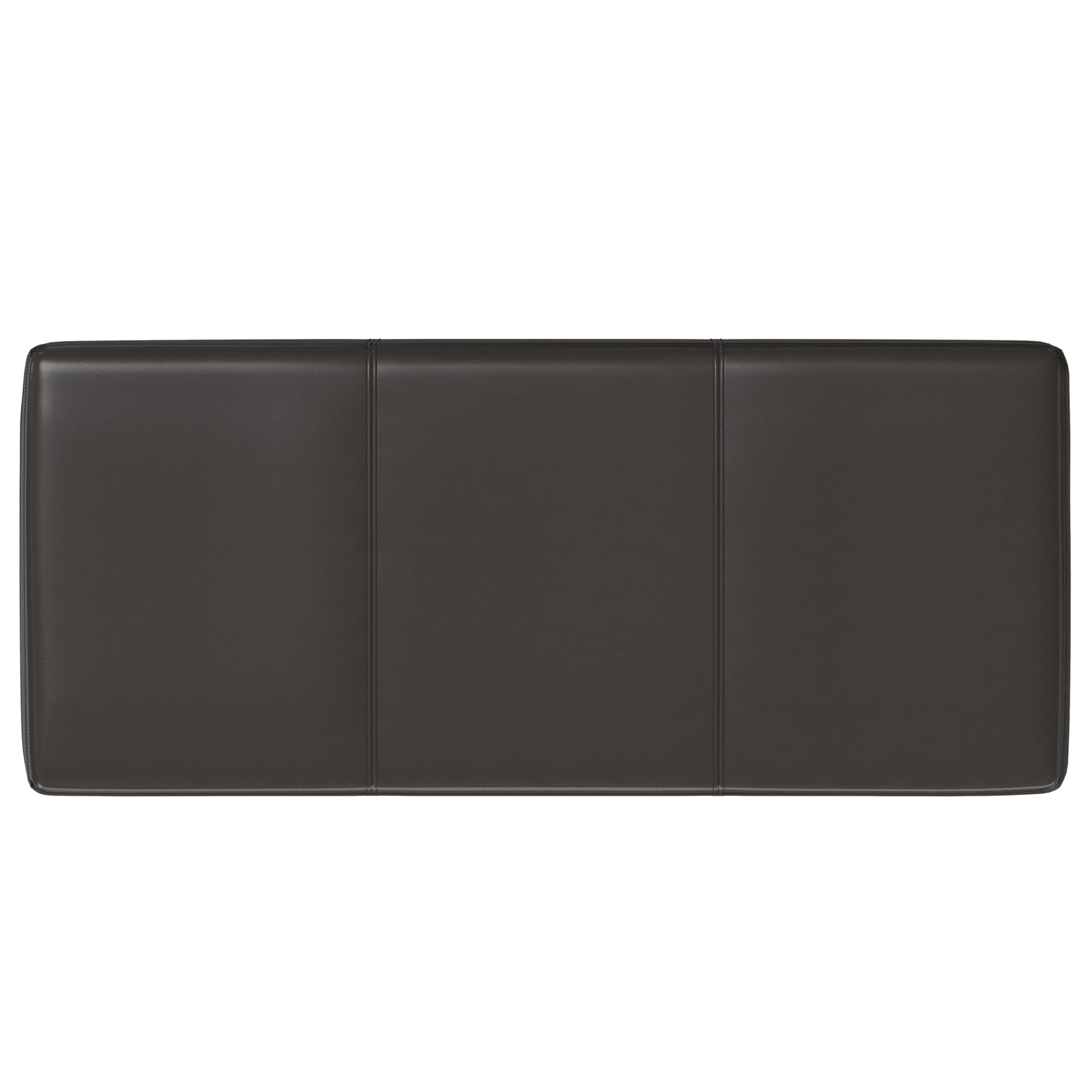 Avalon 44" Wide Vegan Leather Storage Ottoman in Tanners Brown