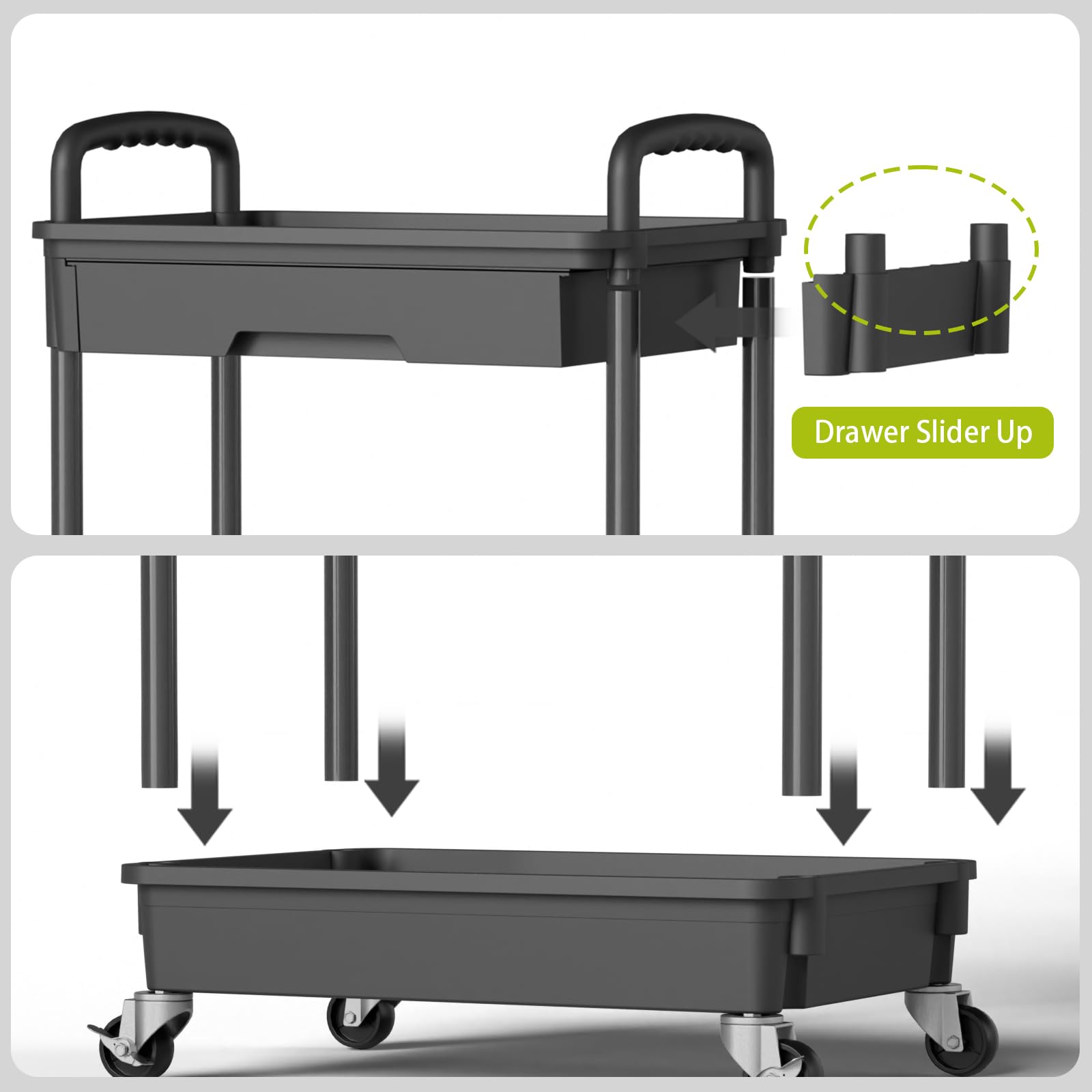3 Tier Rolling Cart Organizer (3 Count)