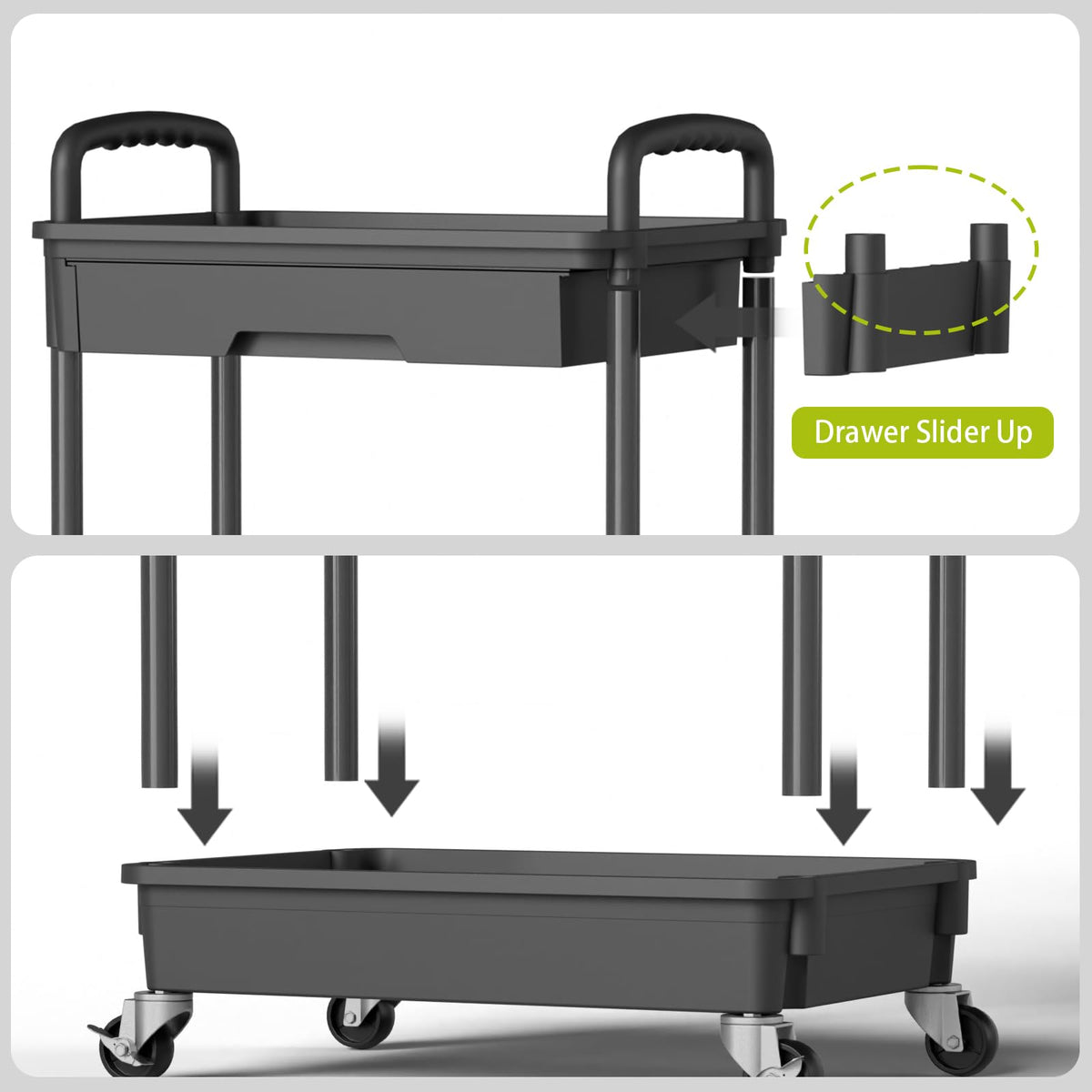 3 Tier Rolling Cart Organizer (3 Count)