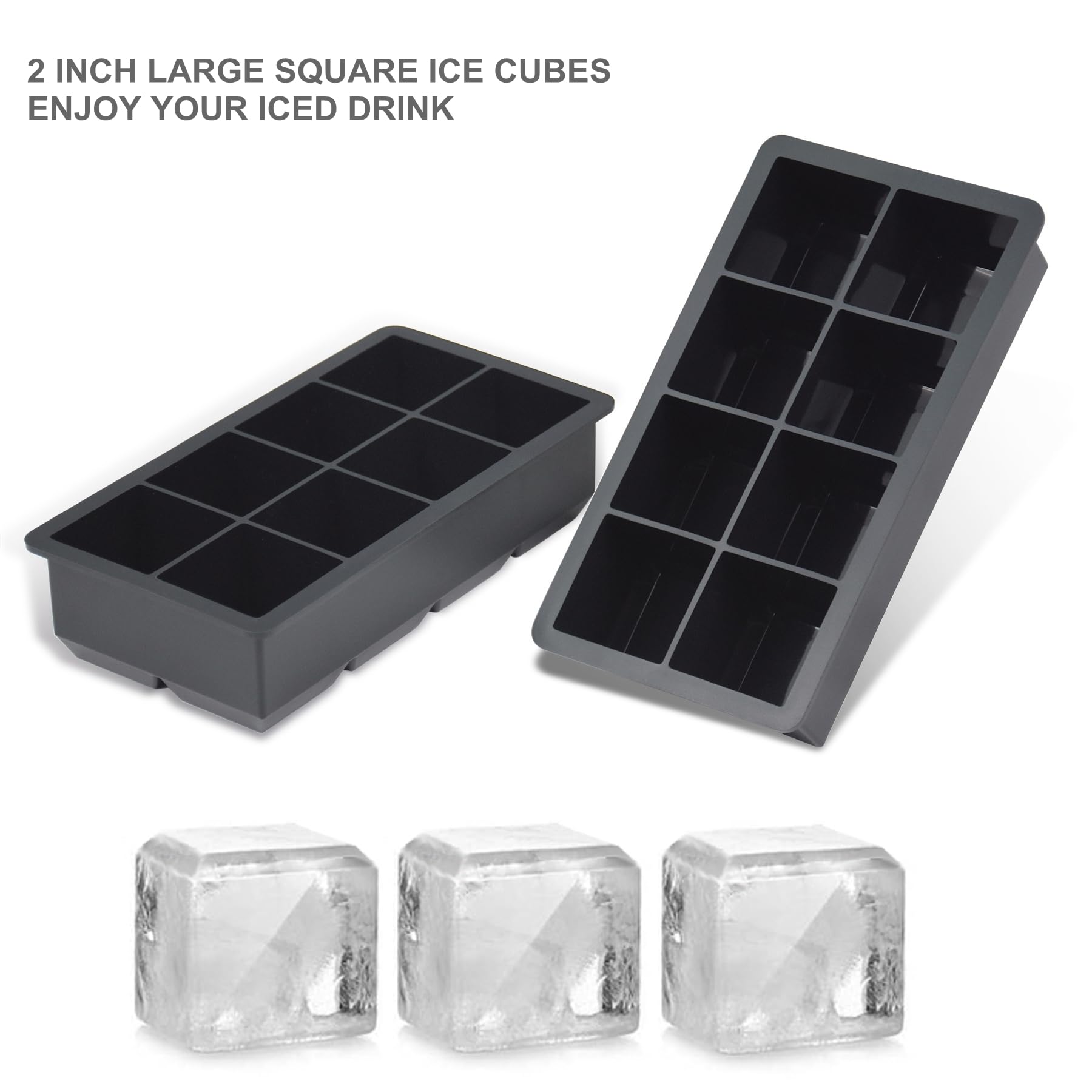 Large Ice Cube Trays 2 Pack (2 Count)