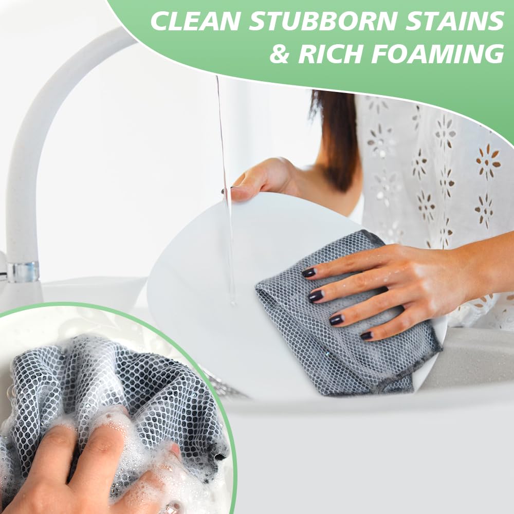 Dish Cloth for Washing Dishes Kitchen Washcloth Cleaning Cloth (20 Count)