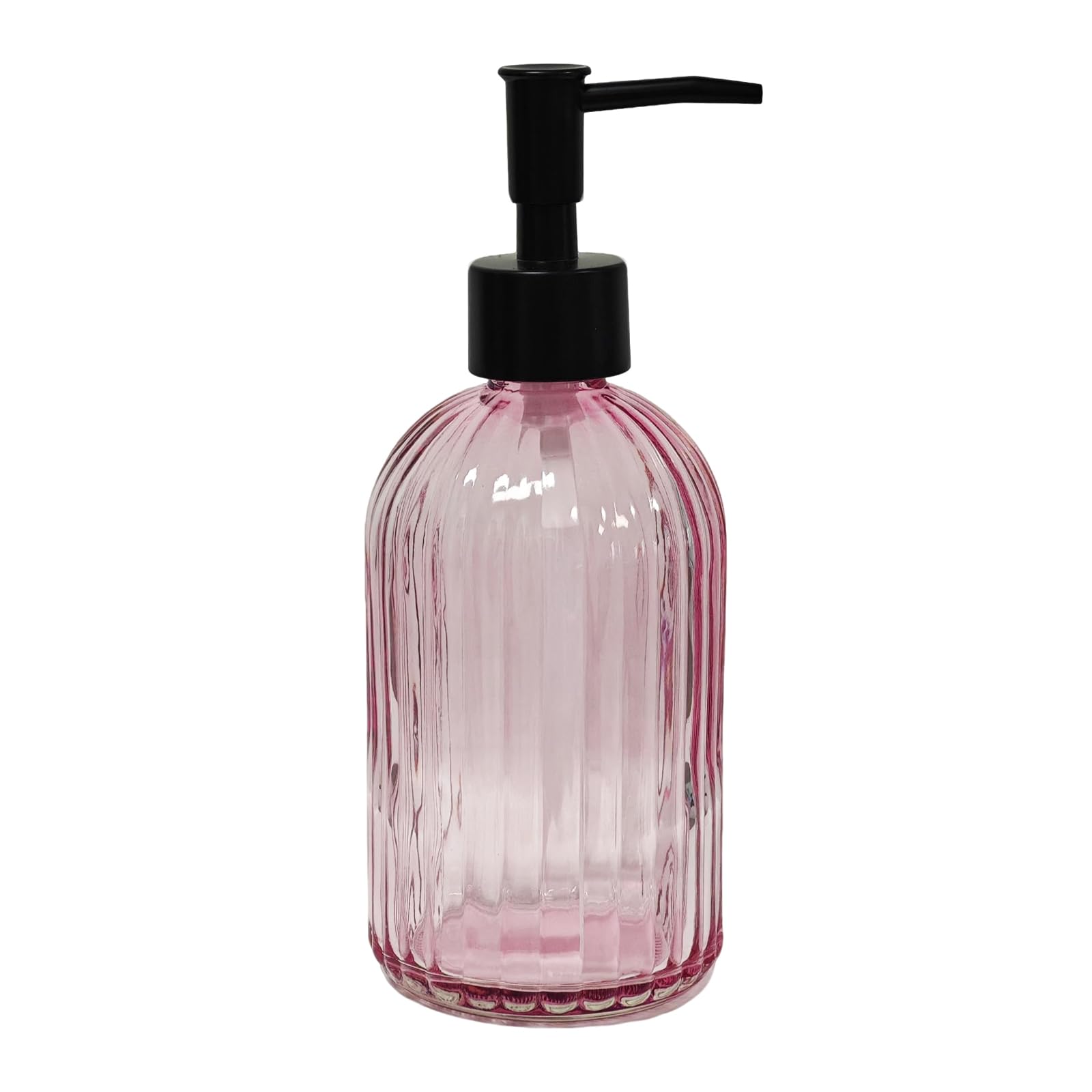 Black Pump Glass Soap Dispenser