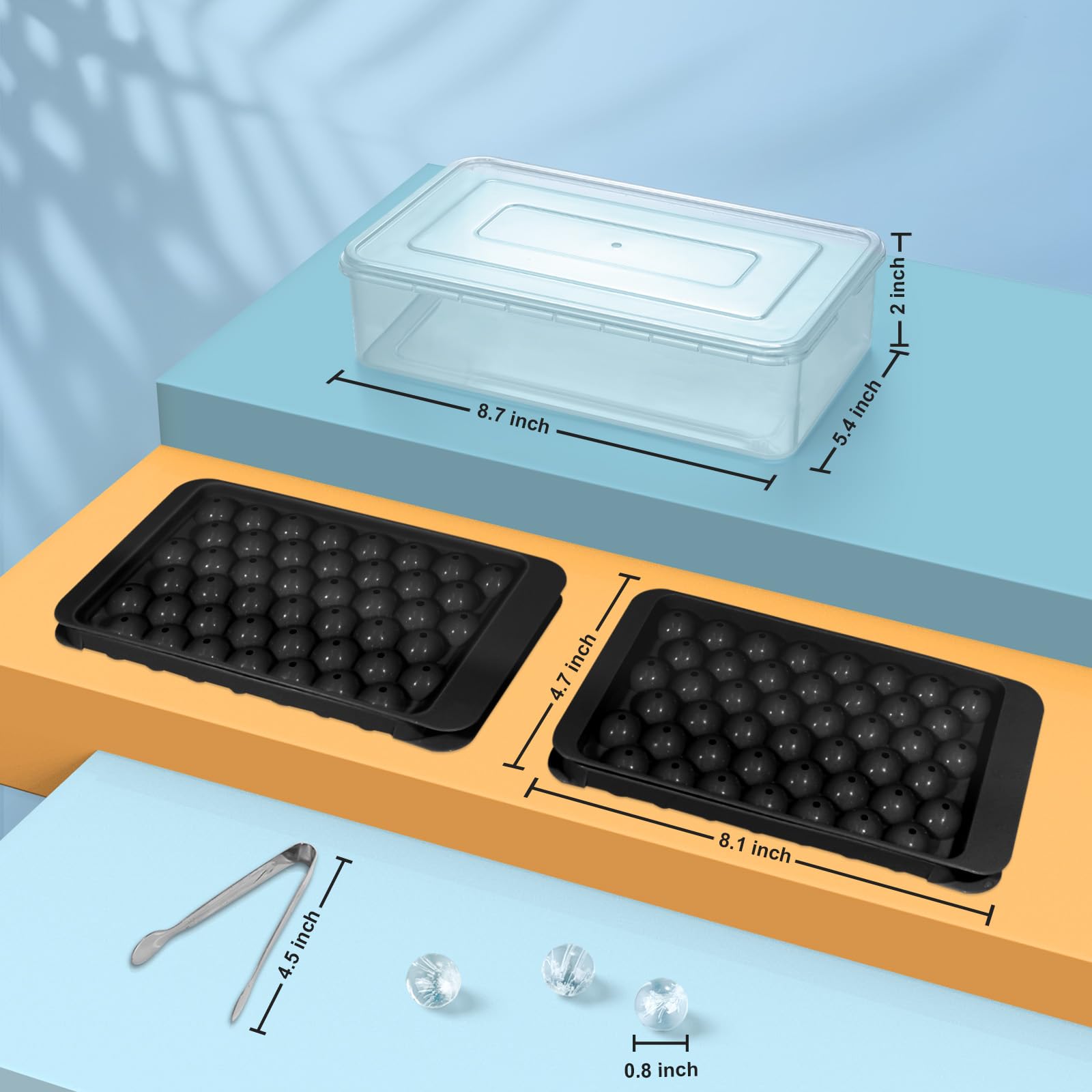 Ice Cube Tray with Lid and Bin (2 Count)