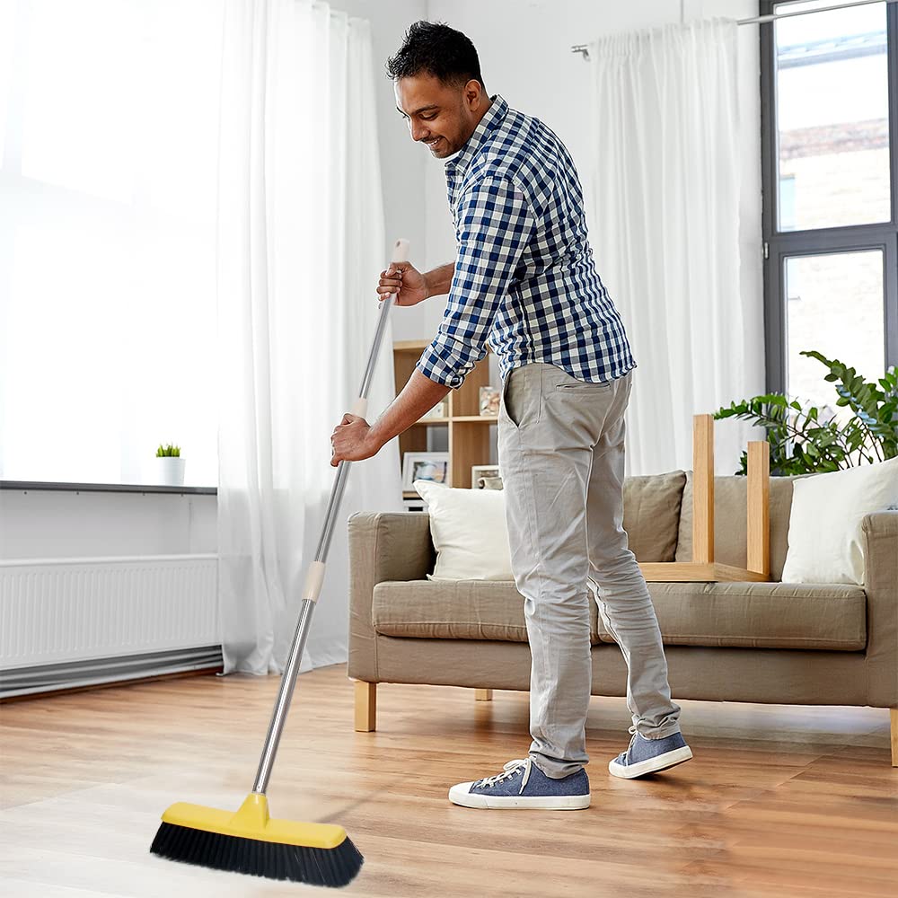 Push Broom with Long Handle