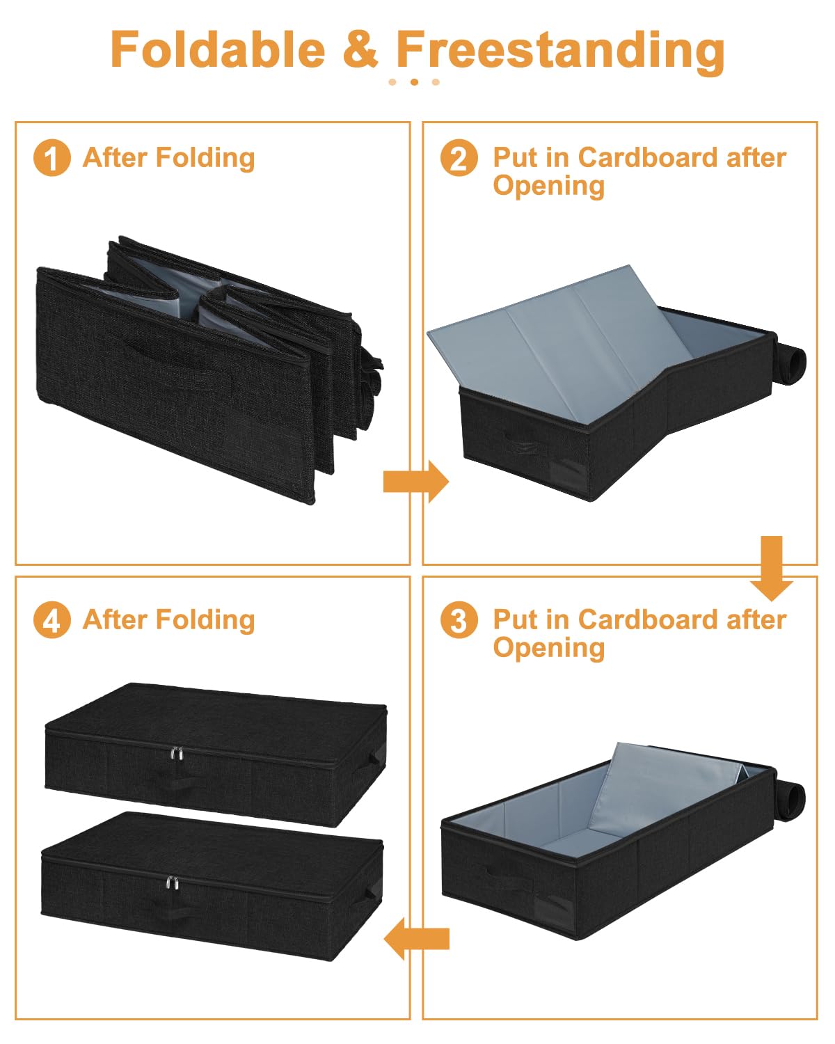 6.7 in Sturdy Under Bed Clothes Storage Container