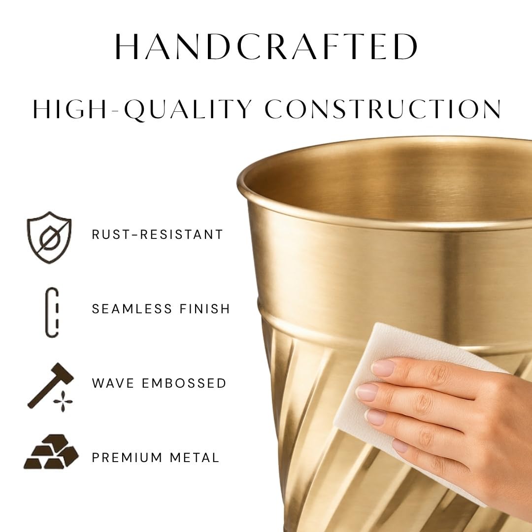 Metal Bathroom Trash Can