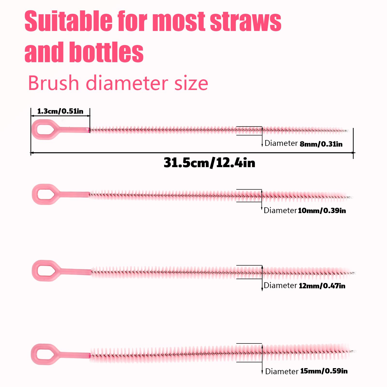 6pcs Straw Cleaner Brushes for Stanley (6 Count)
