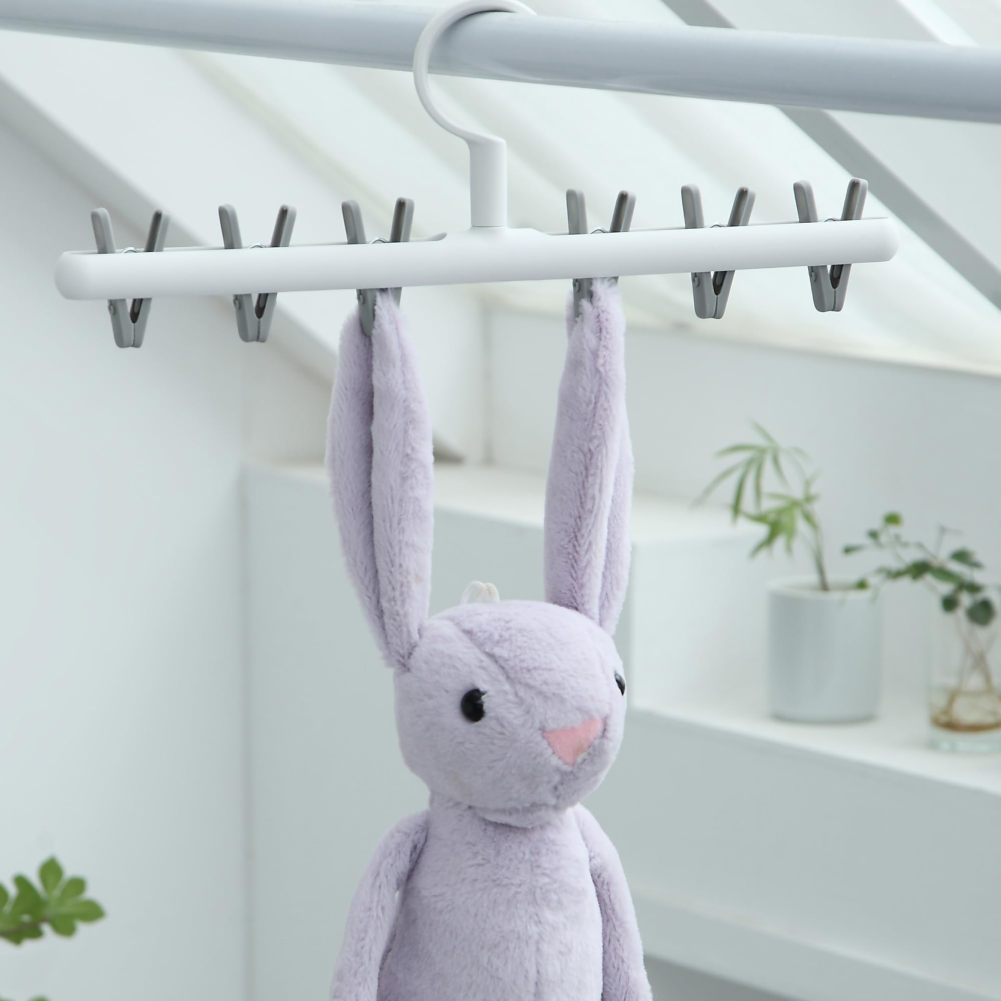 Clothes Hanger 2 Pack Clothes Drying Racks Windproof for Drying (2 Count)